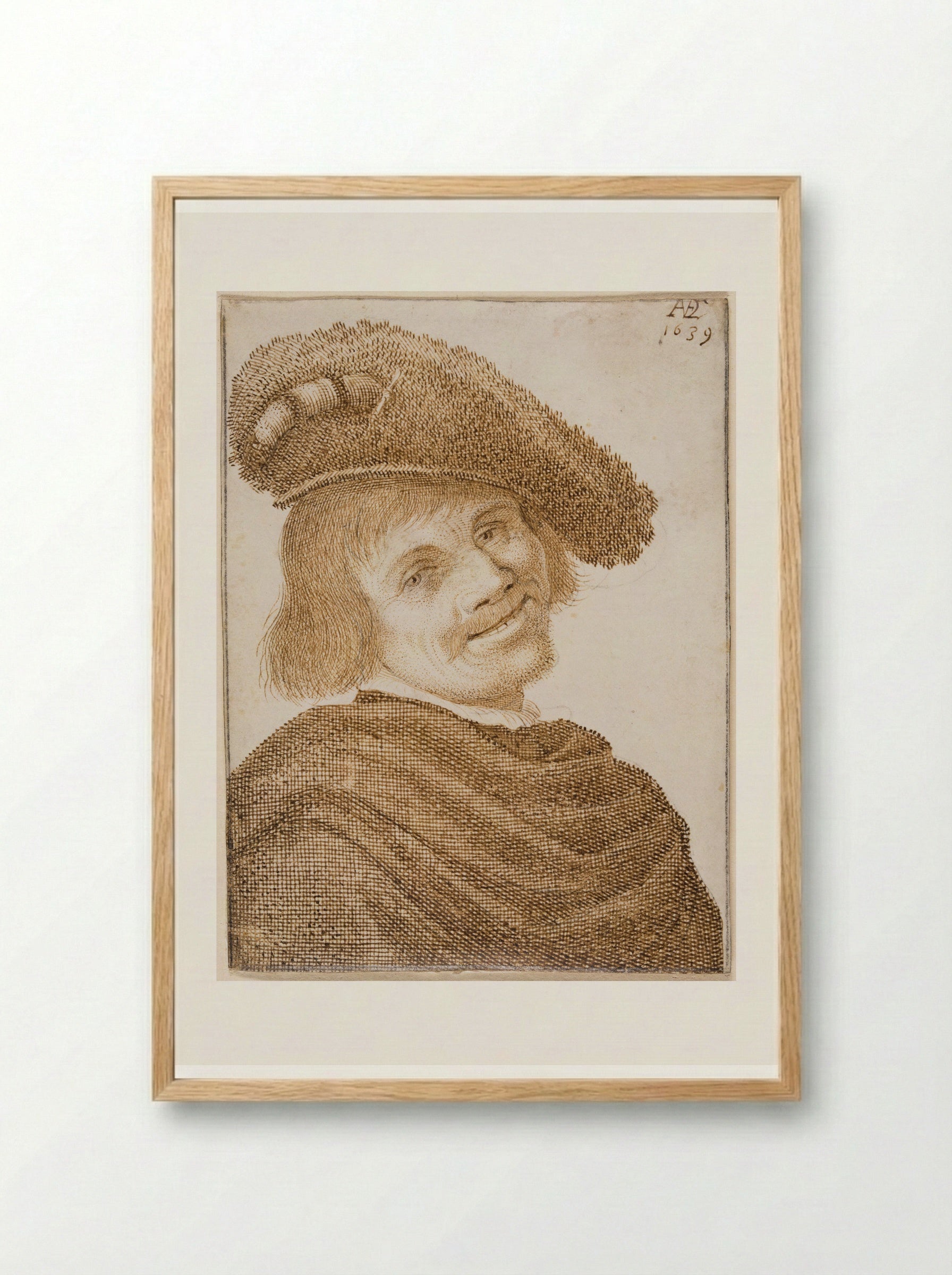 Head of a Man - Jan van de Velde II - Framed Print Wood