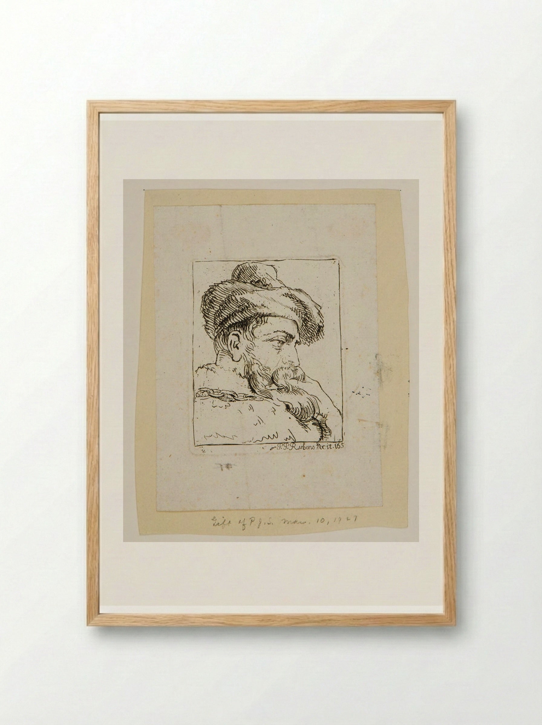 Head of a Man - Peter Paul Rubens - Framed Print Wood