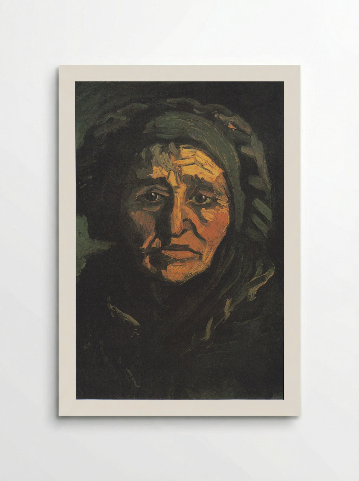Head of a Peasant Woman with Greenish Lace Cap - Vincent van Gogh - Poster