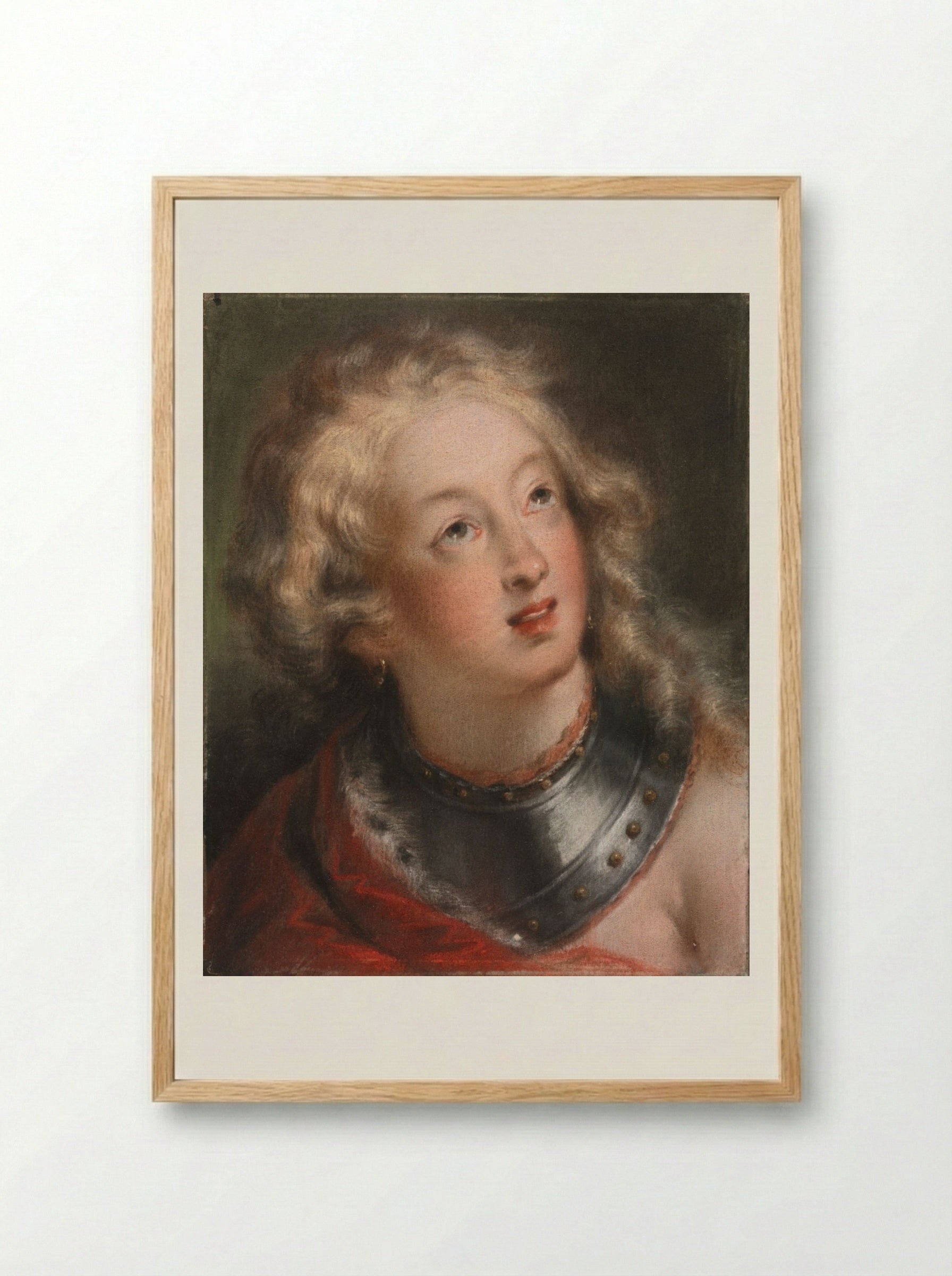 Head of a Woman (Beatrice) - Rosalba Carriera - Framed Print Wood