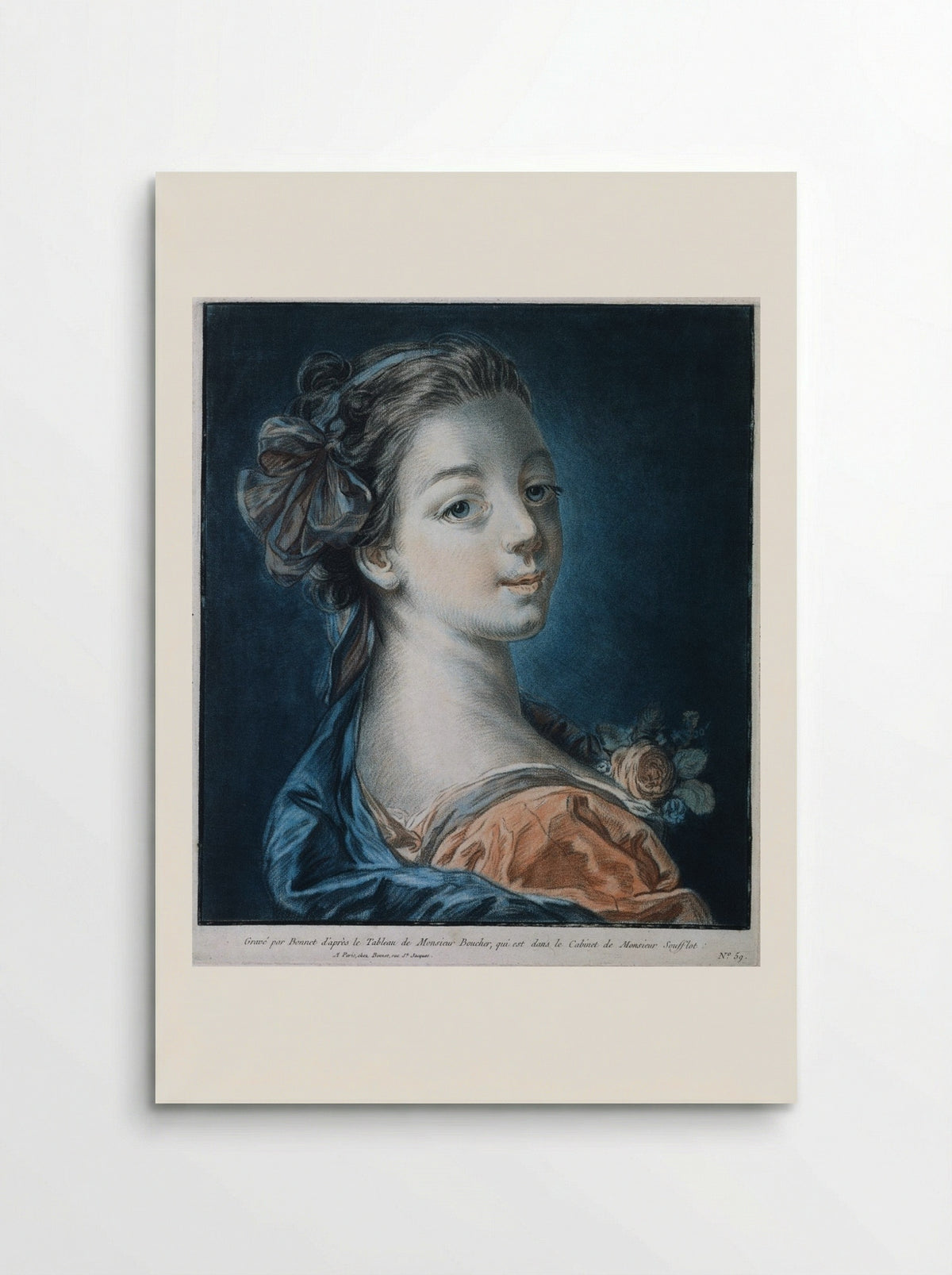 Head of a Woman (Mme. Deshayes?) - Louis-Marin Bonnet - Poster