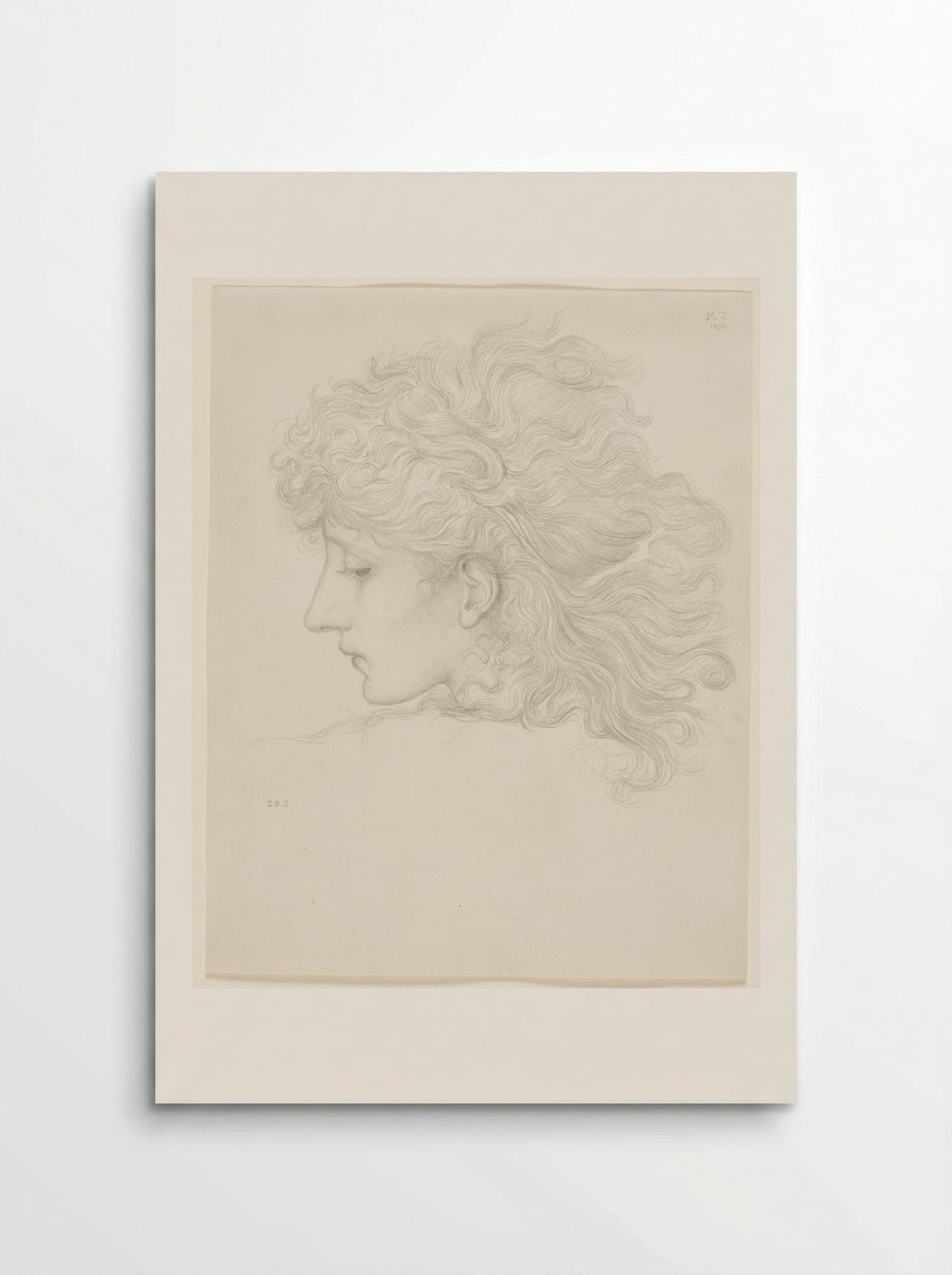 Head of a Young Woman, Profile - Edward Burne-Jones - Poster
