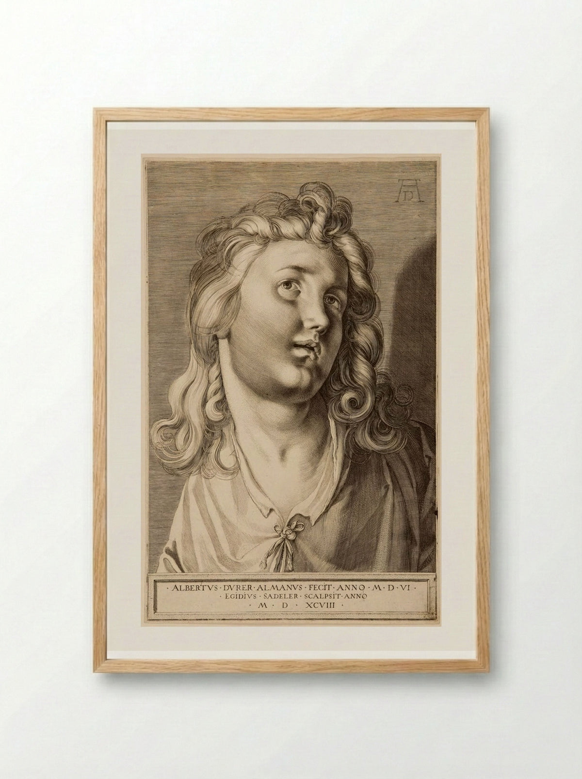 Head of an Angel - Aegidius Sadeler II - Framed Print Wood
