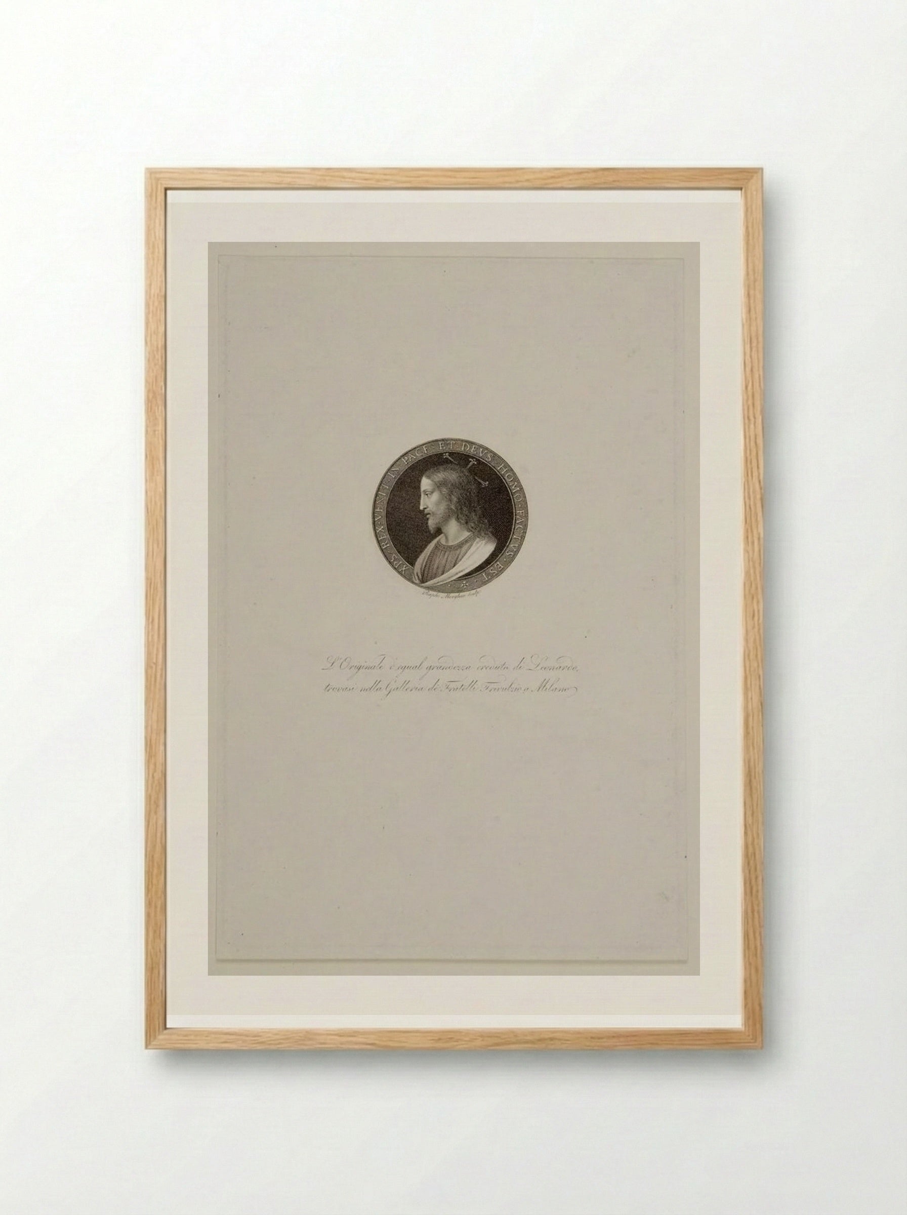 Head of the Savior - Raphael Morghen - Framed Print Wood