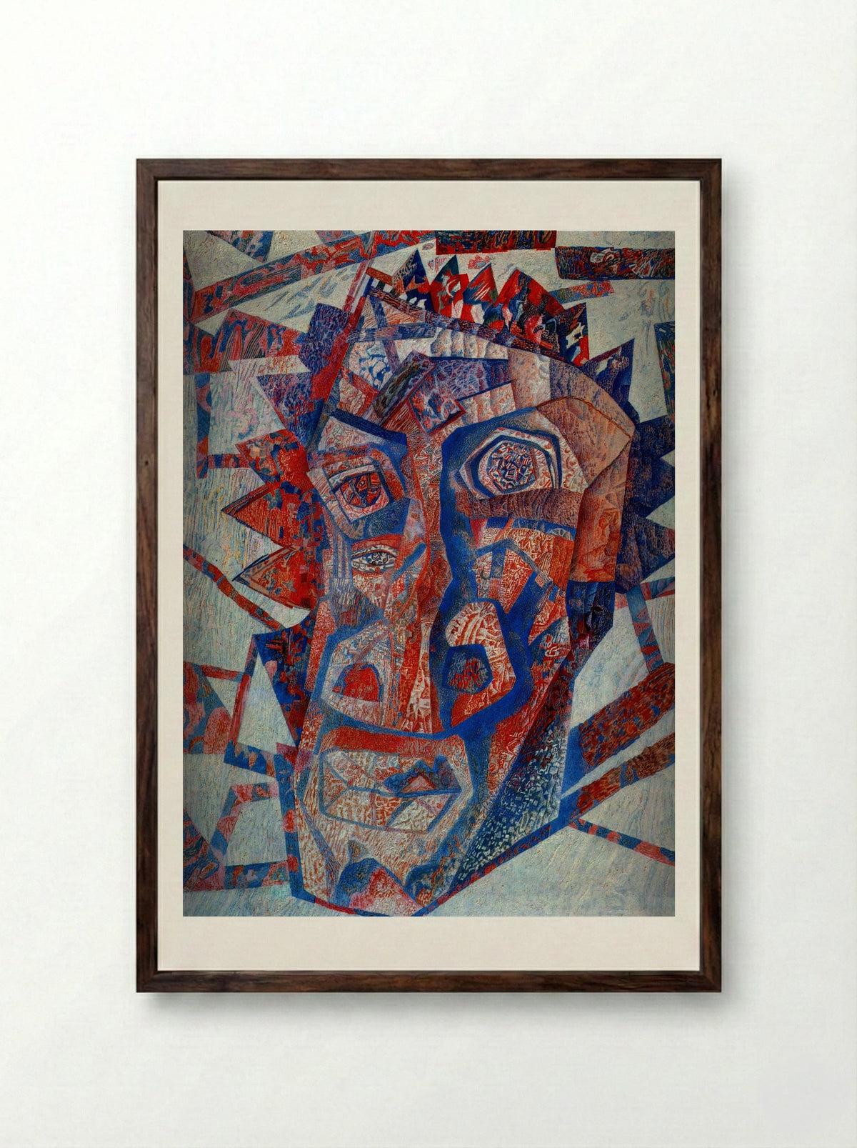 Head - Pavel Filonov - Framed Print Dark Wood