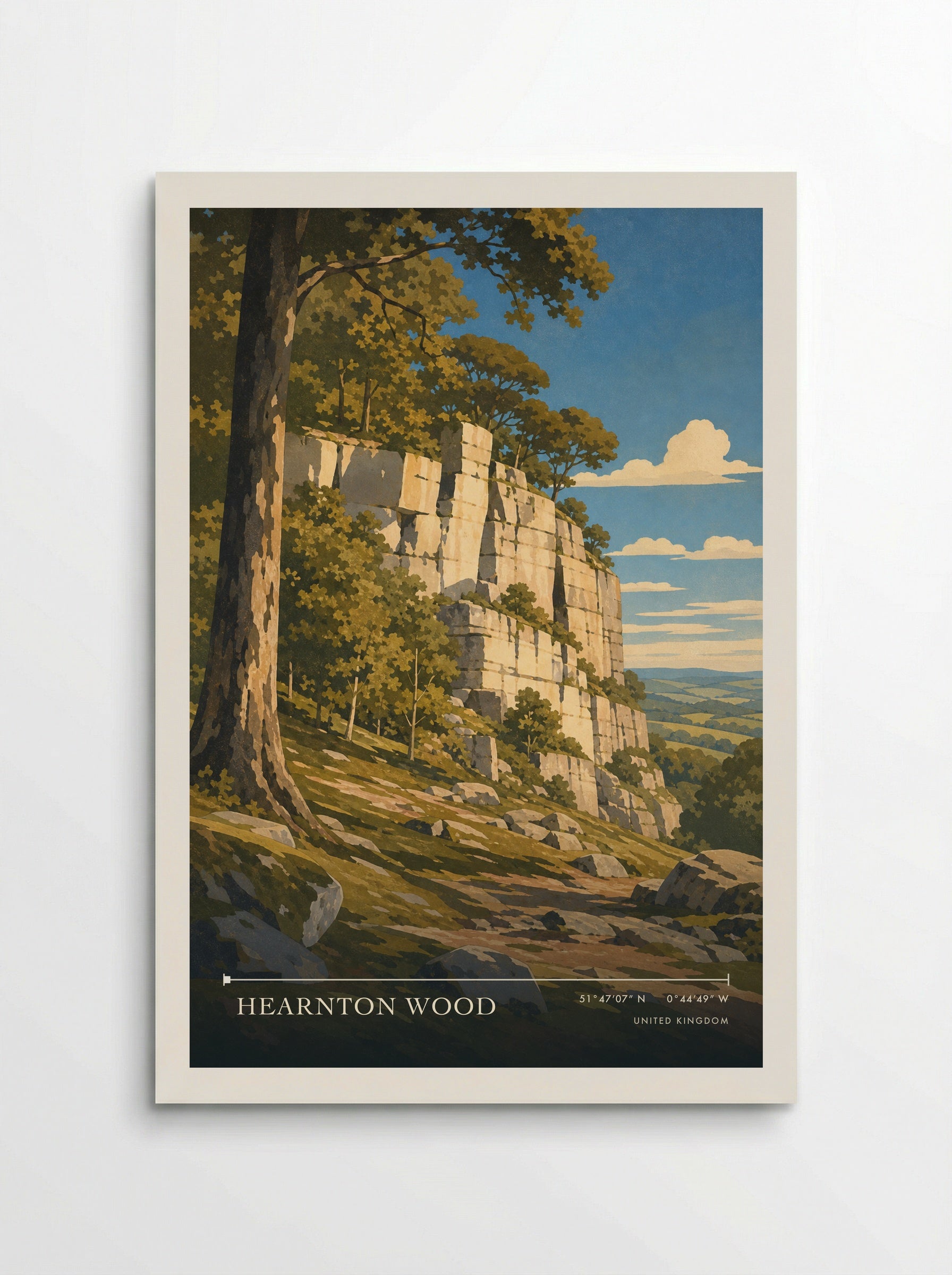 Hearnton Wood United Kingdom Travel Poster - Poster