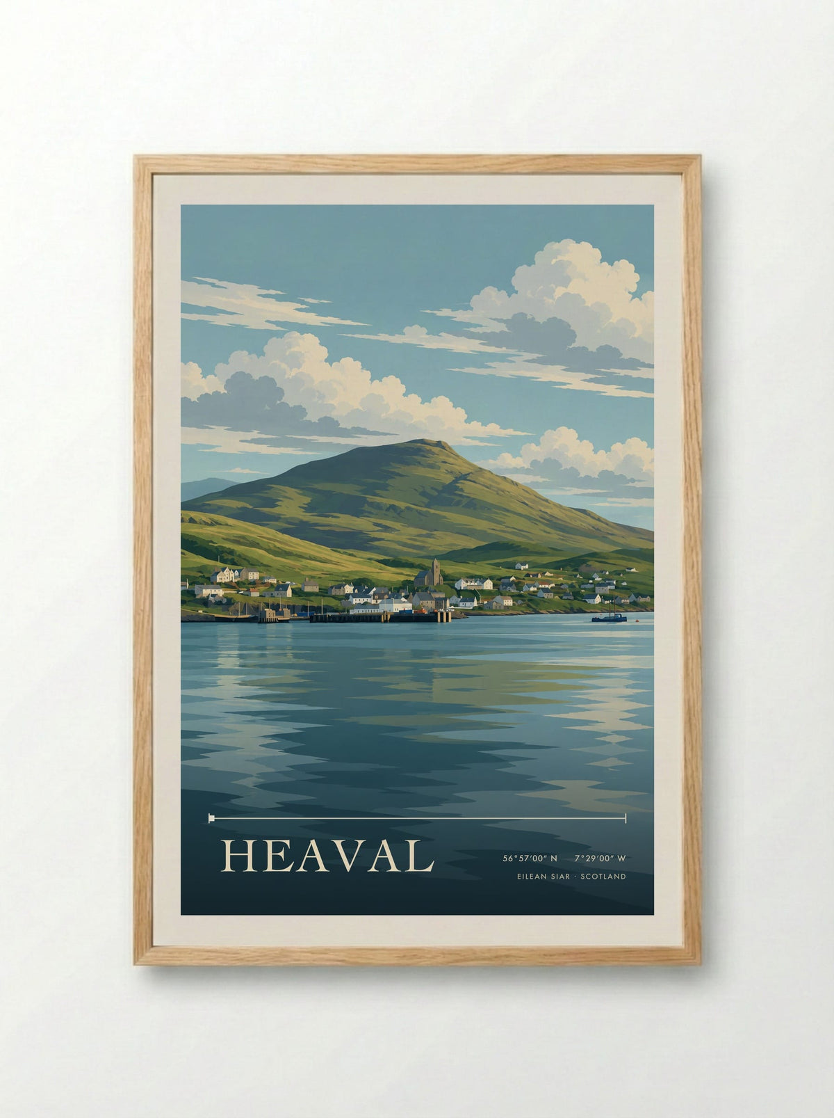 Heaval, Eilean Siar | Travel Poster - Framed Print Wood