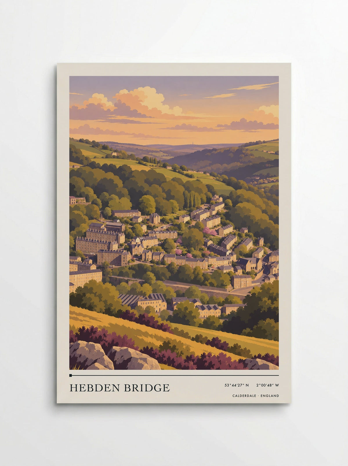 Hebden Bridge, Calderdale | Travel Poster - Poster