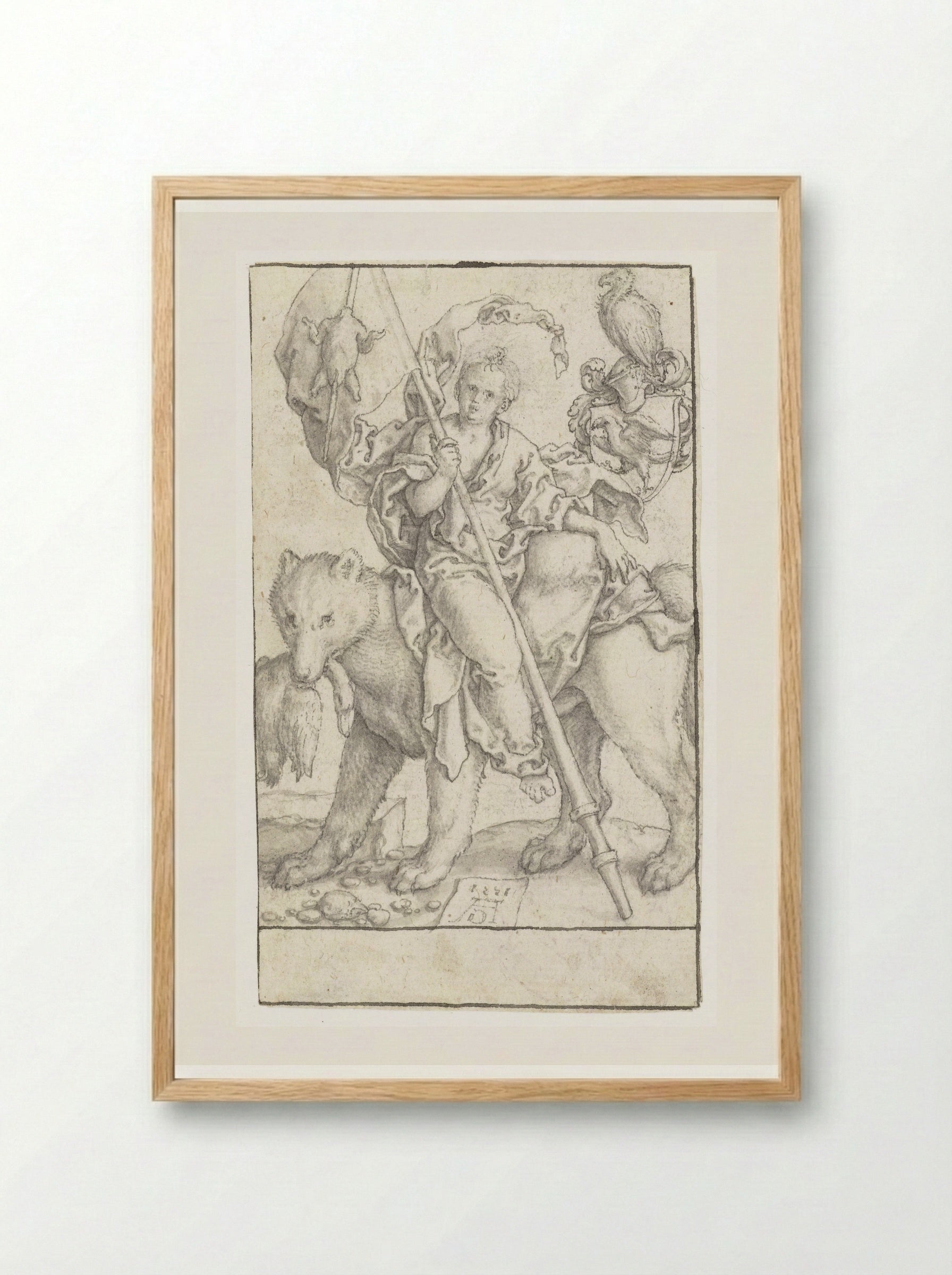 Hebzucht (Avarice) - Heinrich Aldegrever - Framed Print Wood