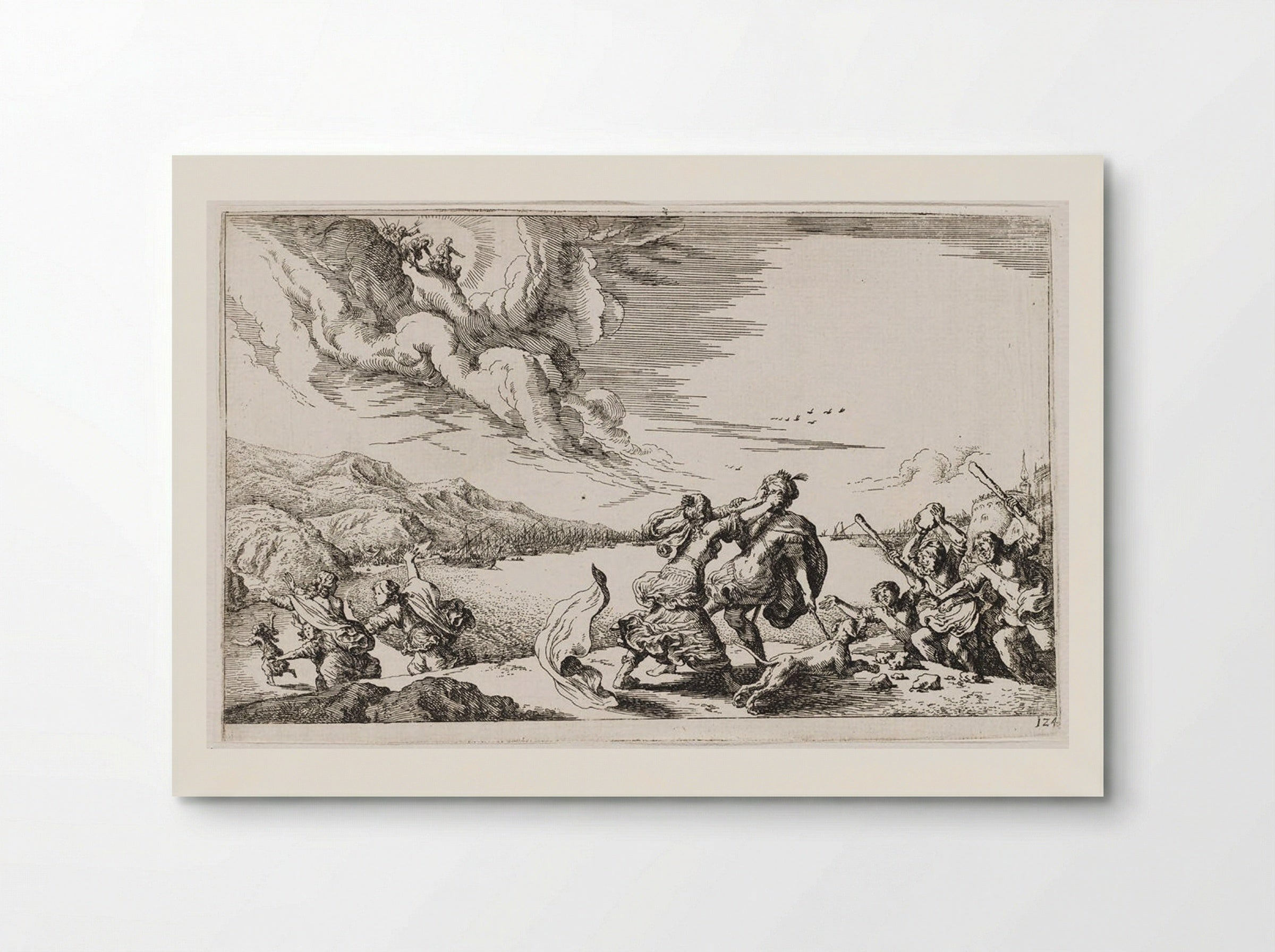 Hecuba Tears Out the Eyes of Polymestor and Is Transformed into a Dog - Johann Wilhelm Baur - Poster