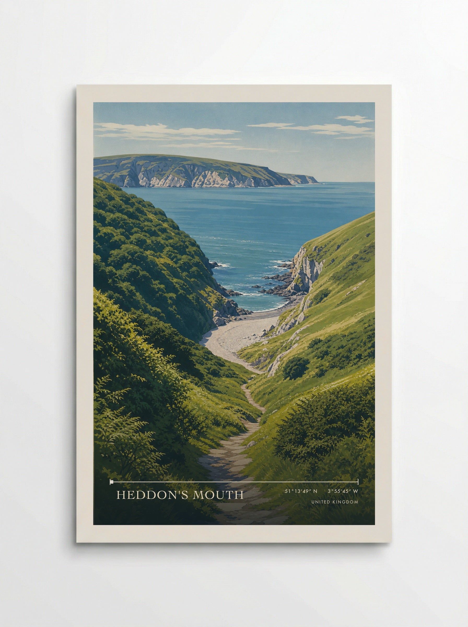 Heddon's Mouth United Kingdom Travel Poster - Poster
