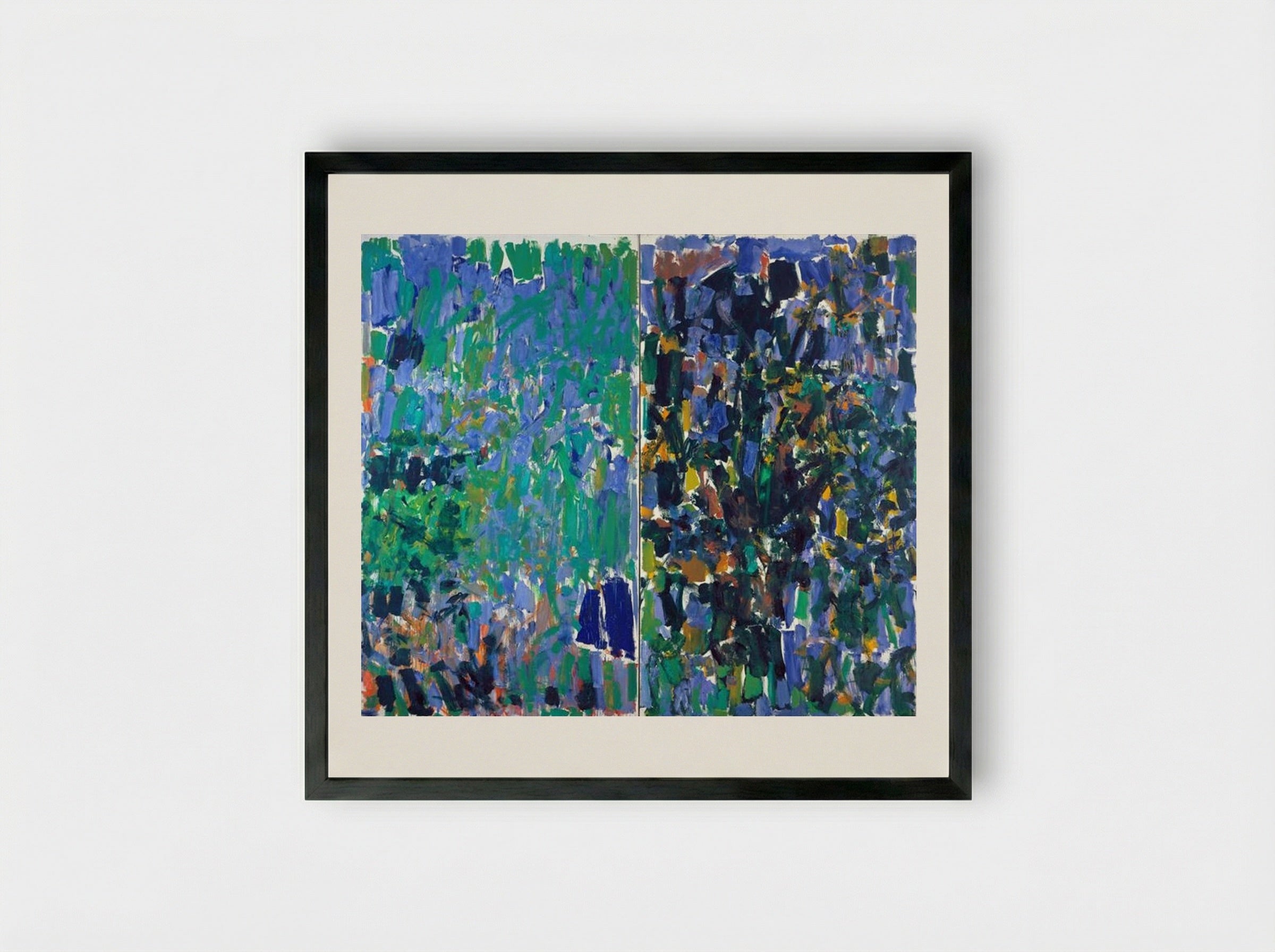 Heel, Sit, Stay - Joan Mitchell - Framed Print Black
