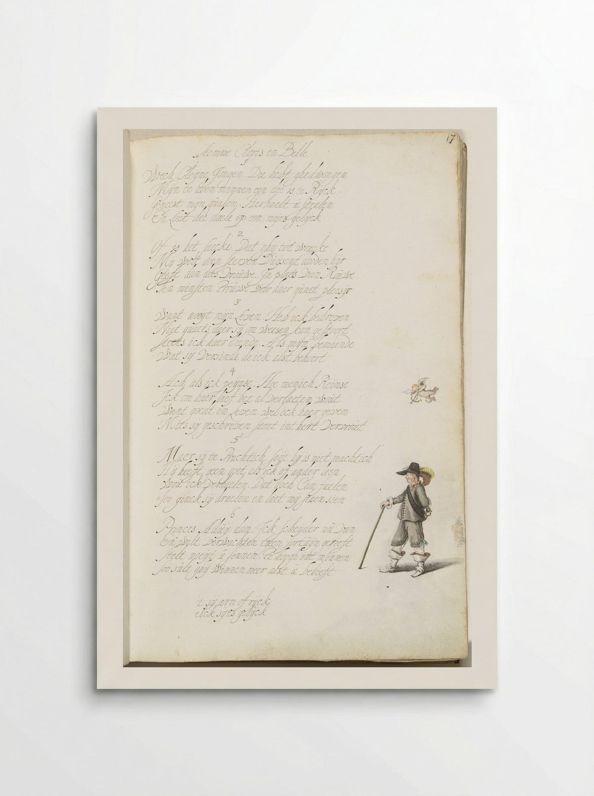 Heer en Cupido - Gesina ter Borch - Poster