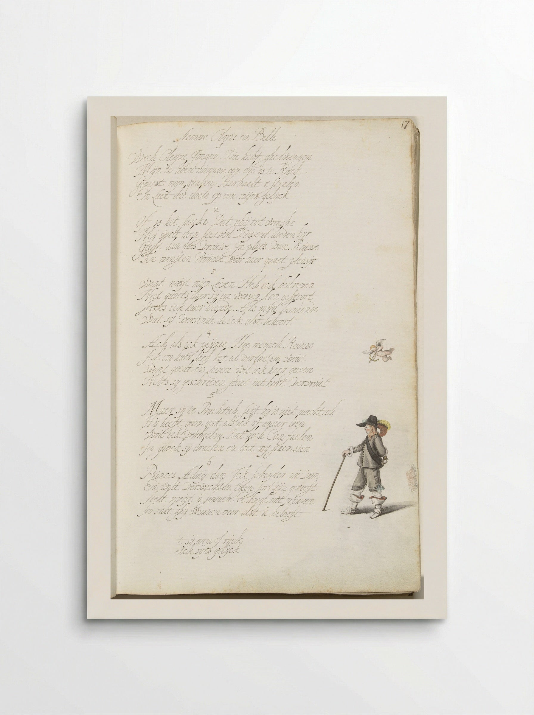 Heer en Cupido - Gesina ter Borch - Poster