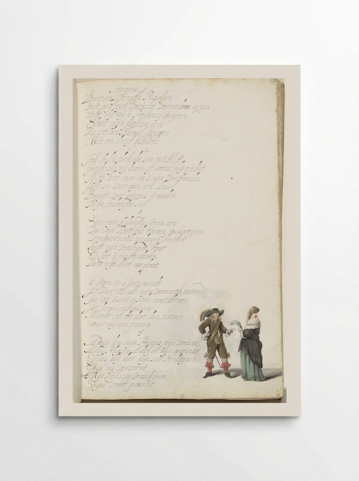 Heer en dame - Gesina ter Borch - Poster