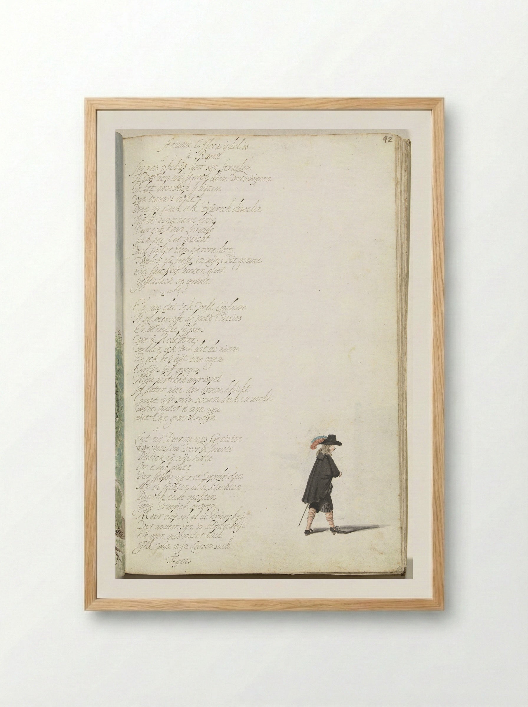 Heer in mantel - Gesina ter Borch - Framed Print Wood