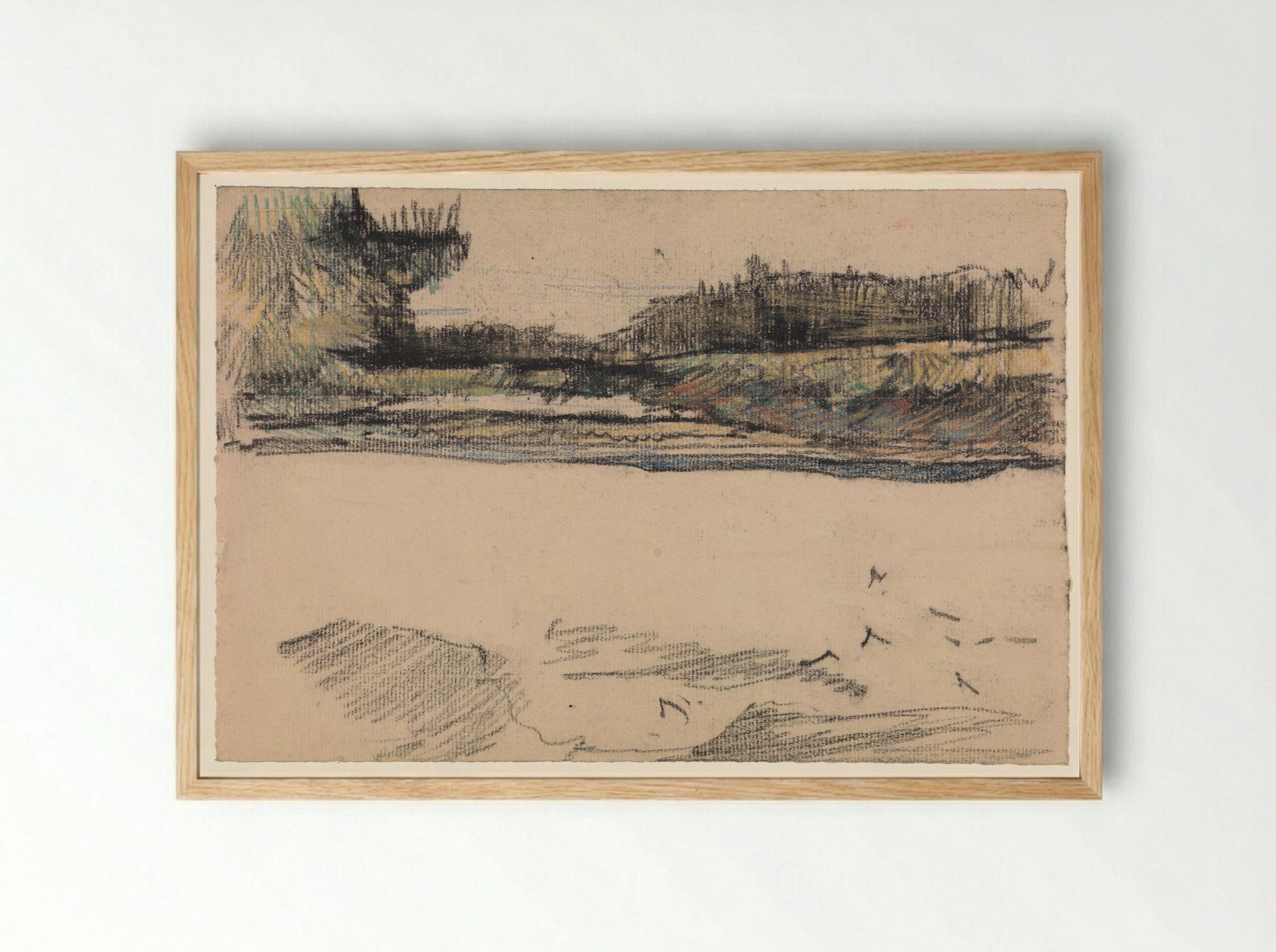 Heidelandschap (Heathland) - Edzard Koning - Framed Print Wood