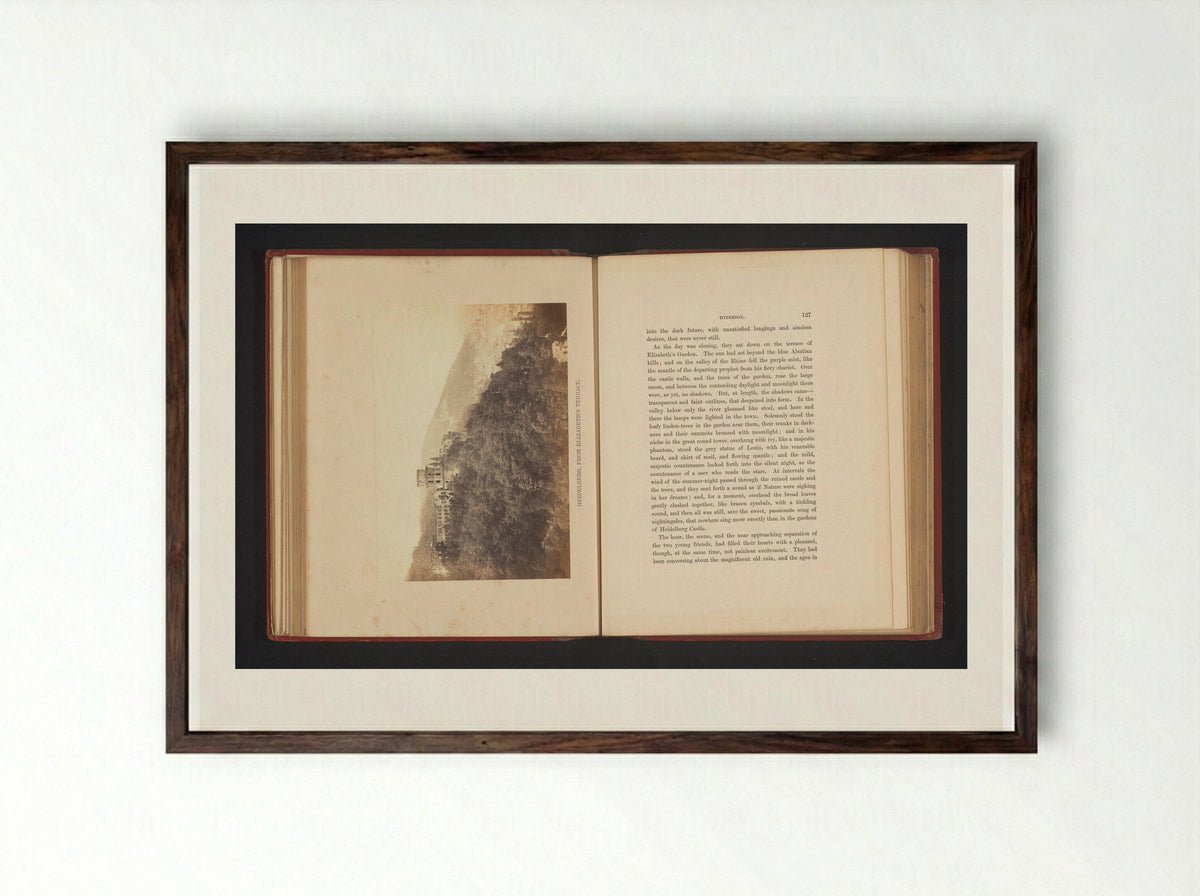 Heidelberg, from Elizabeth's Terrace - Francis Frith - Framed Print Dark Wood