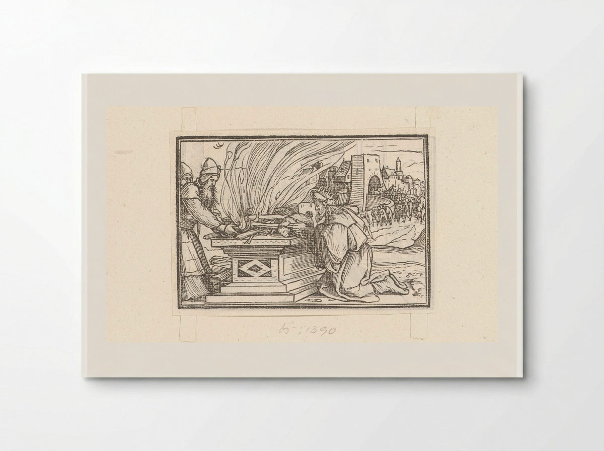 Heidens offer van koning Achaz - Veit Rudolf Specklin - Poster