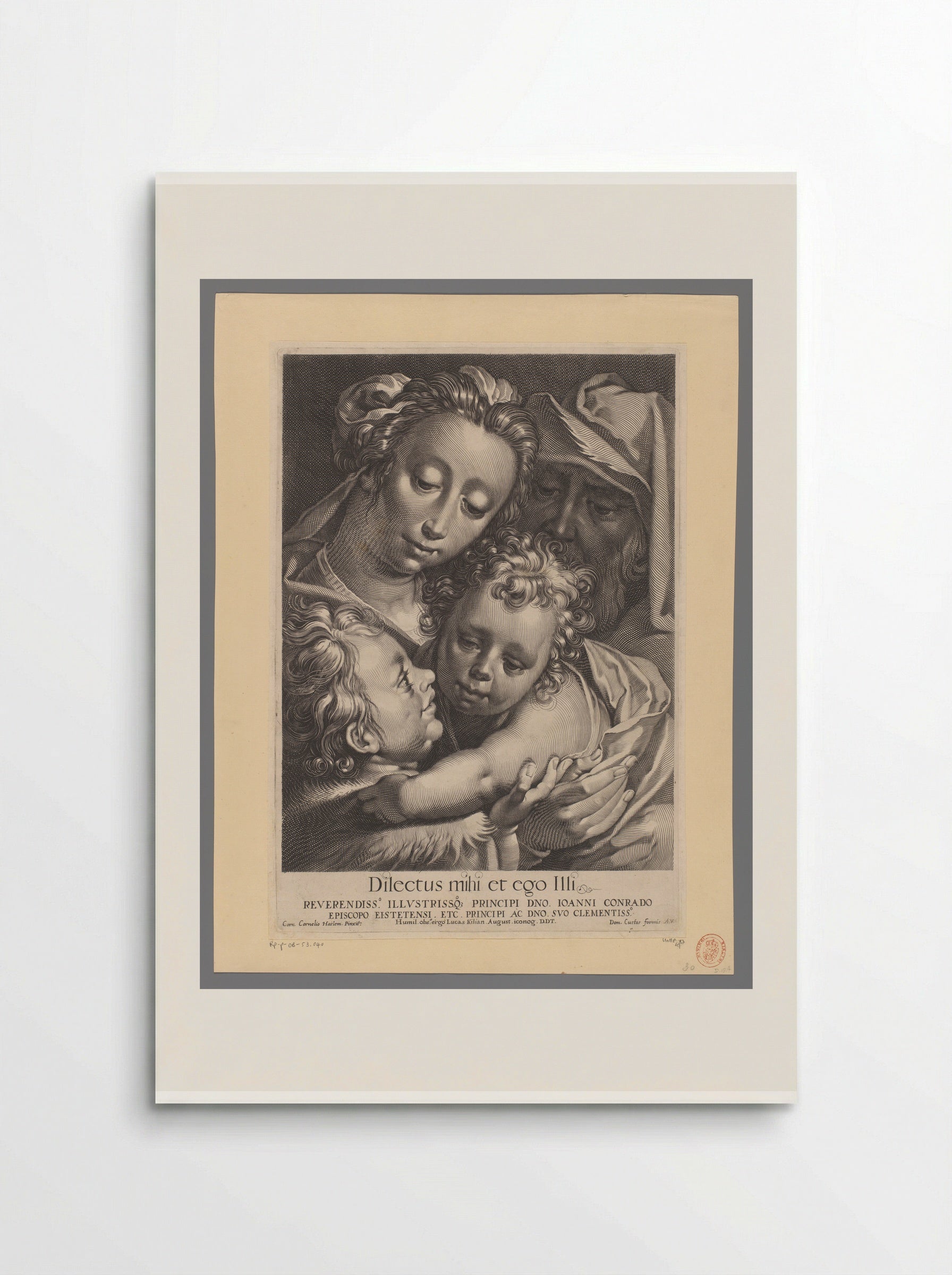 Heilige Familie met Johannes de Doper - Lucas Kilian - Poster