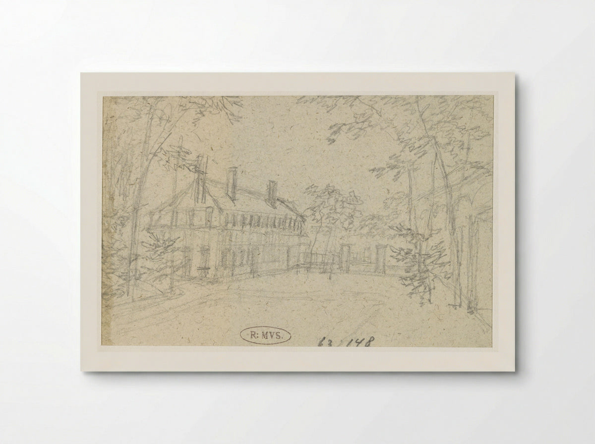 Hek tussen twee gebouwen - Georges Michel - Poster