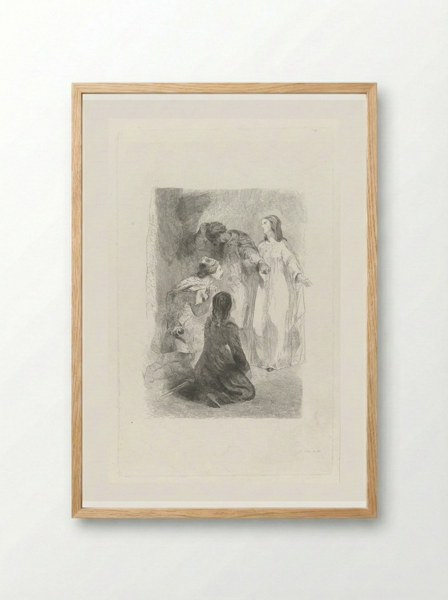Helene, Wilfried en zijn moeder - Charles Rochussen - Framed Print Wood