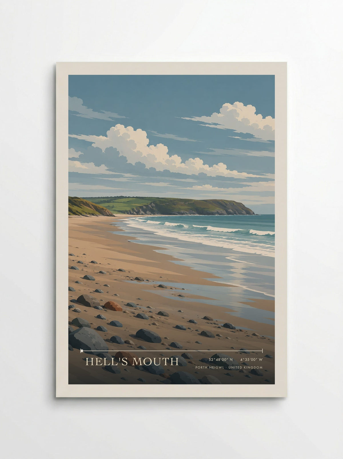 Hell's Mouth, Porth Neigwl | Travel Poster - Poster