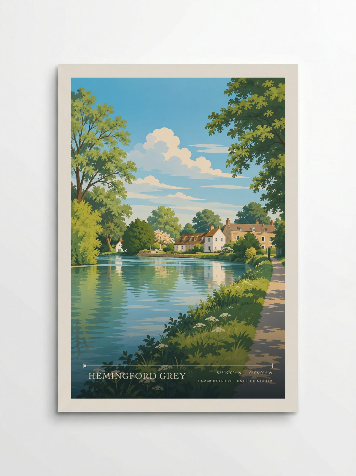 Hemingford Grey, Cambridgeshire | Travel Poster - Poster