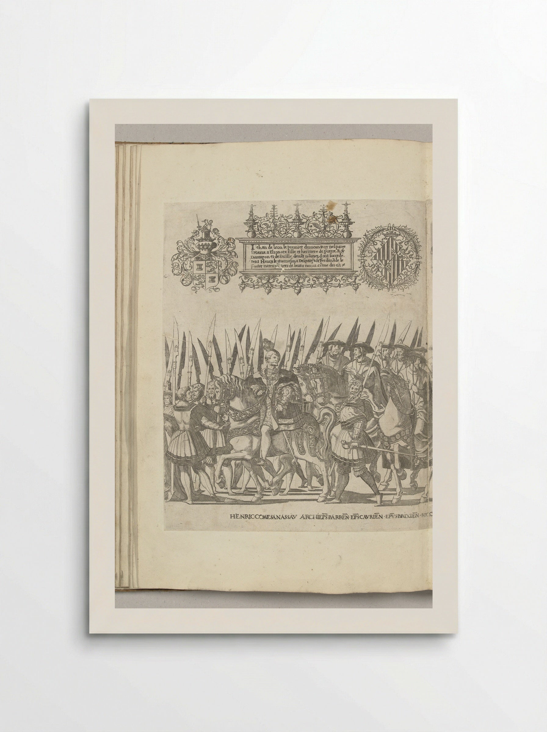 Hendrik III van Nassau-Breda, plate FF - Nicolaas Hogenberg - Poster