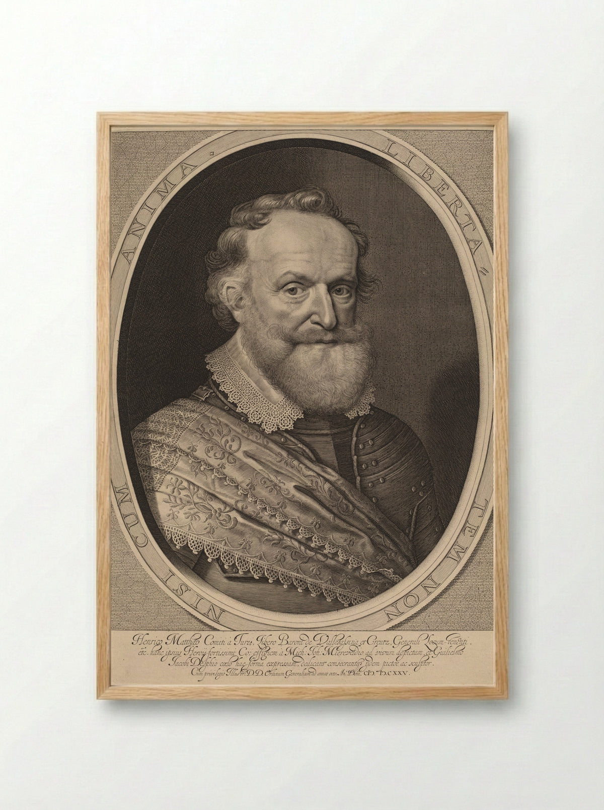 Hendrik Matthias, Count of Thurn - Willem Jacobszoon Delff - Framed Print Wood