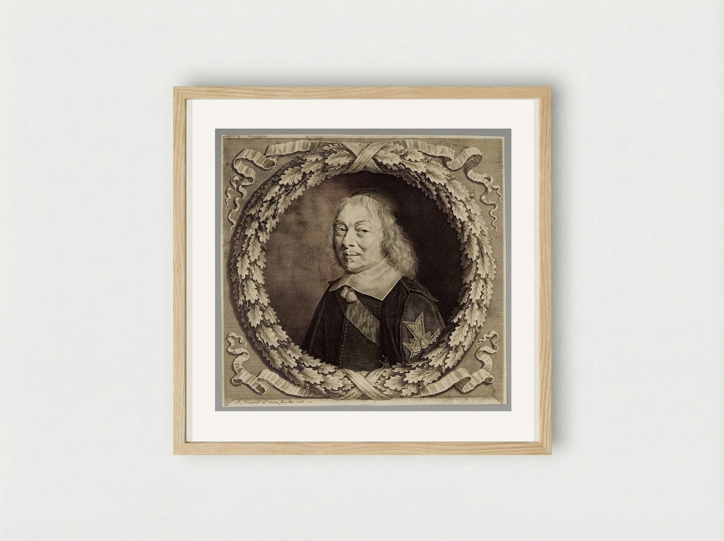 Henri-Auguste de Lomenie, Comte de Brienne - Robert Nanteuil - Framed Print Wood