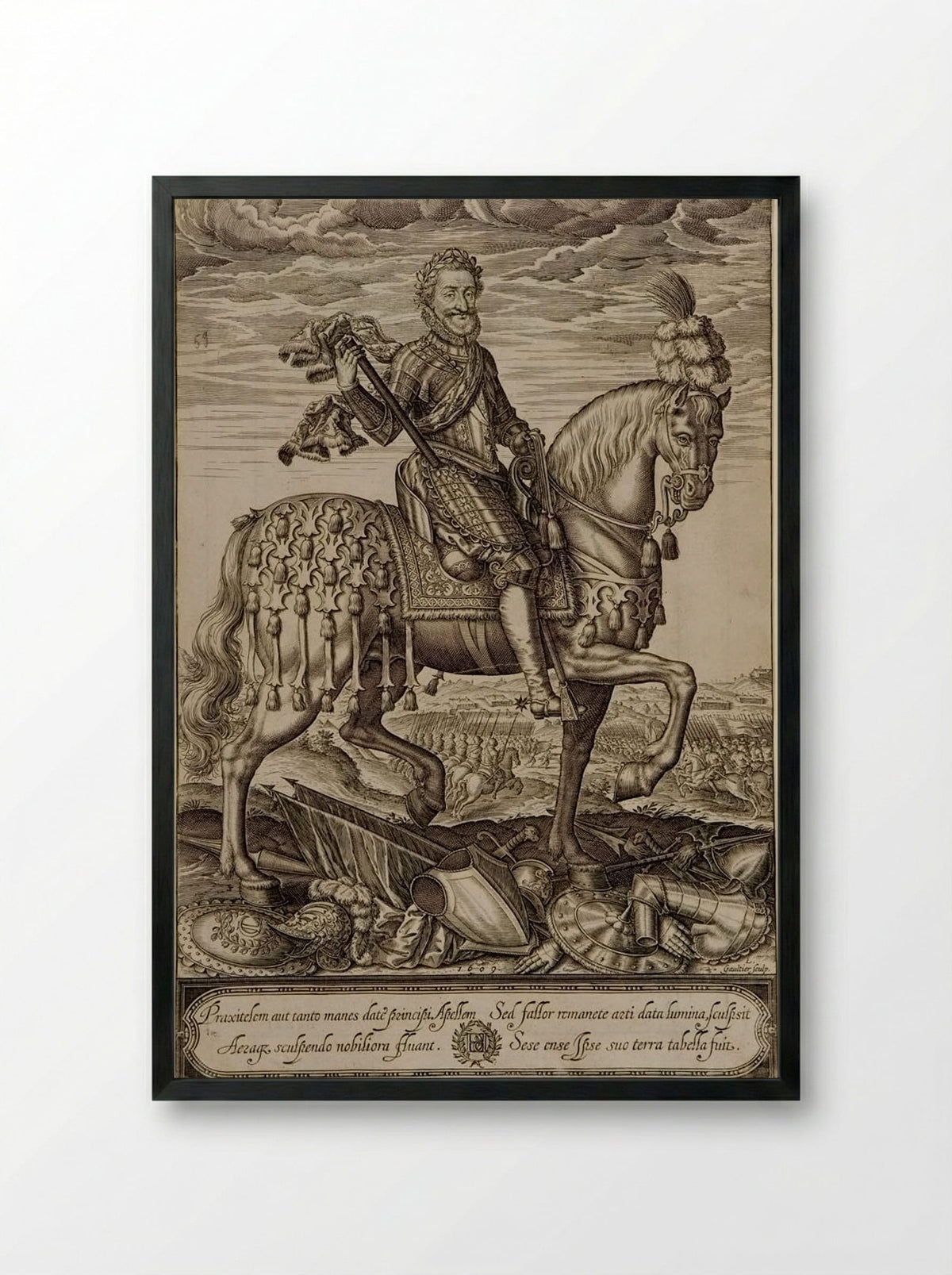 Henri IV on Horseback - Léonard Gaultier - Framed Print Black