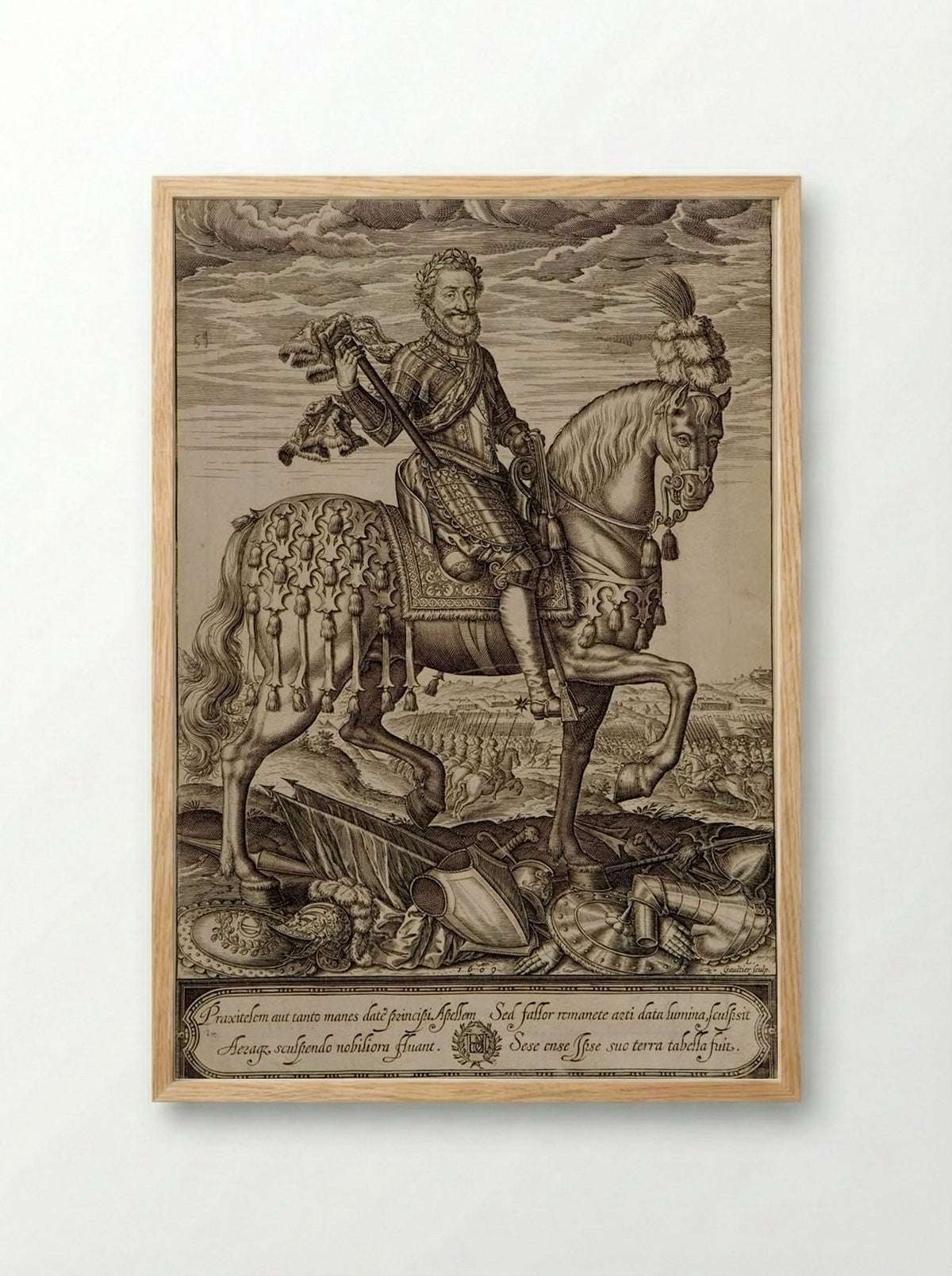 Henri IV on Horseback - Léonard Gaultier - Framed Print Wood