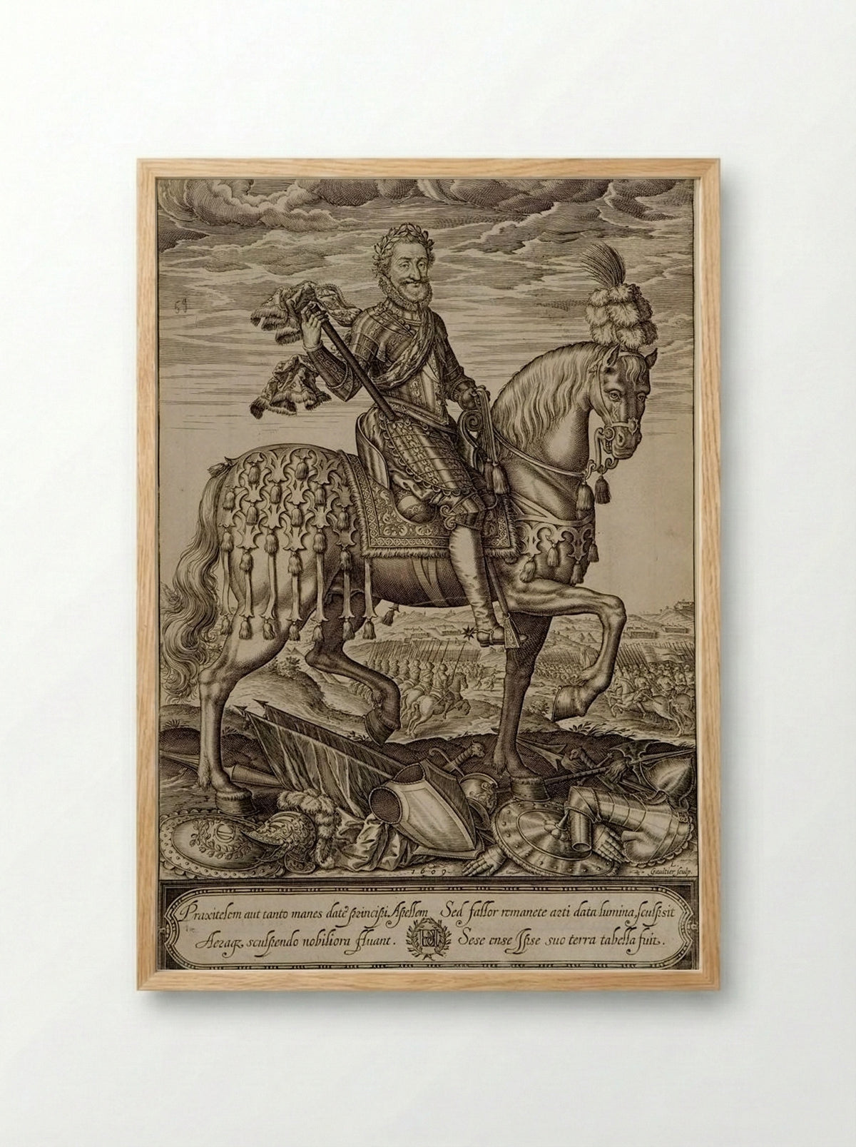 Henri IV on Horseback - Léonard Gaultier - Framed Print Wood