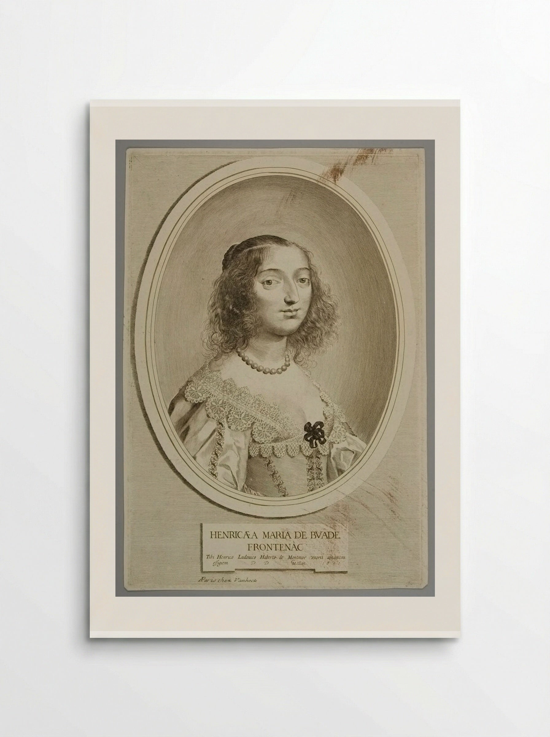 Henricaea Maria de Bunde-Frontenac - Claude Mellan - Poster
