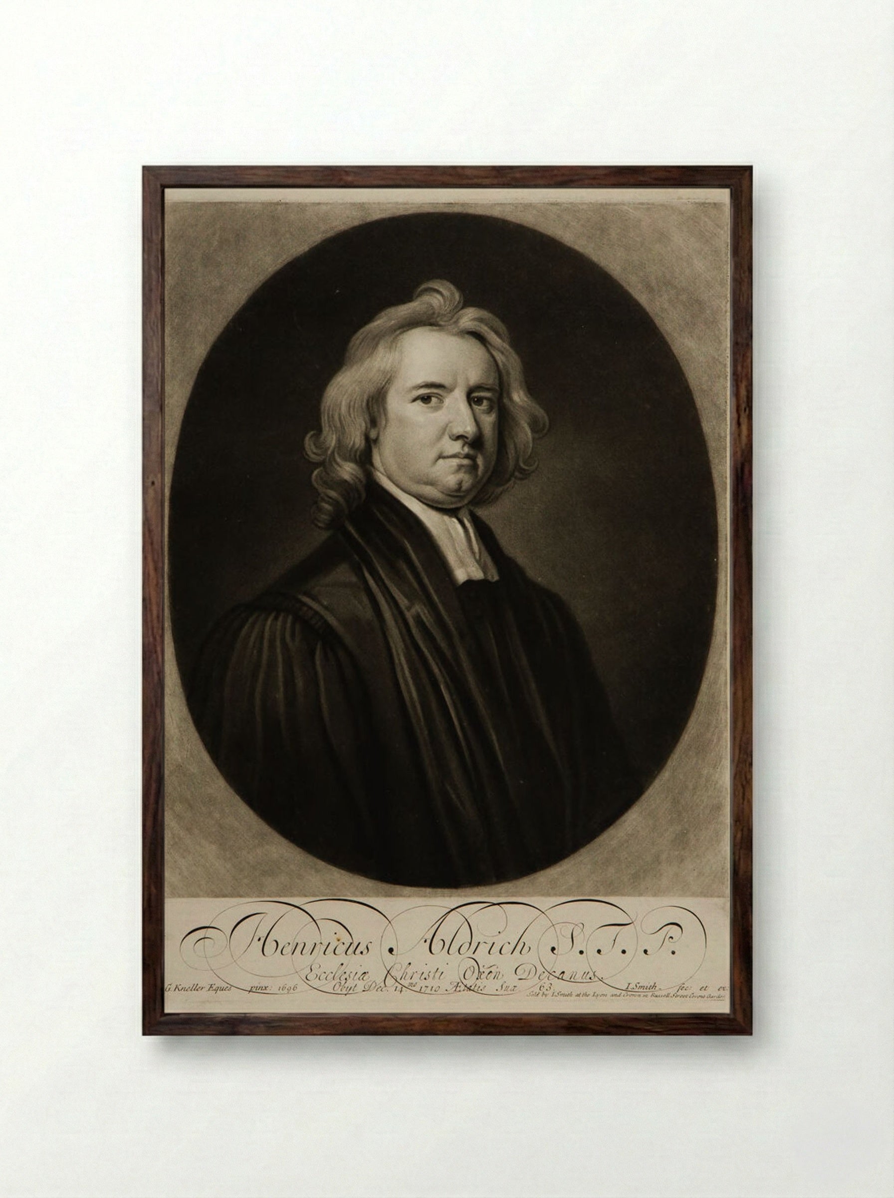 Henricus Aldrich - John Smith - Framed Print Dark Wood
