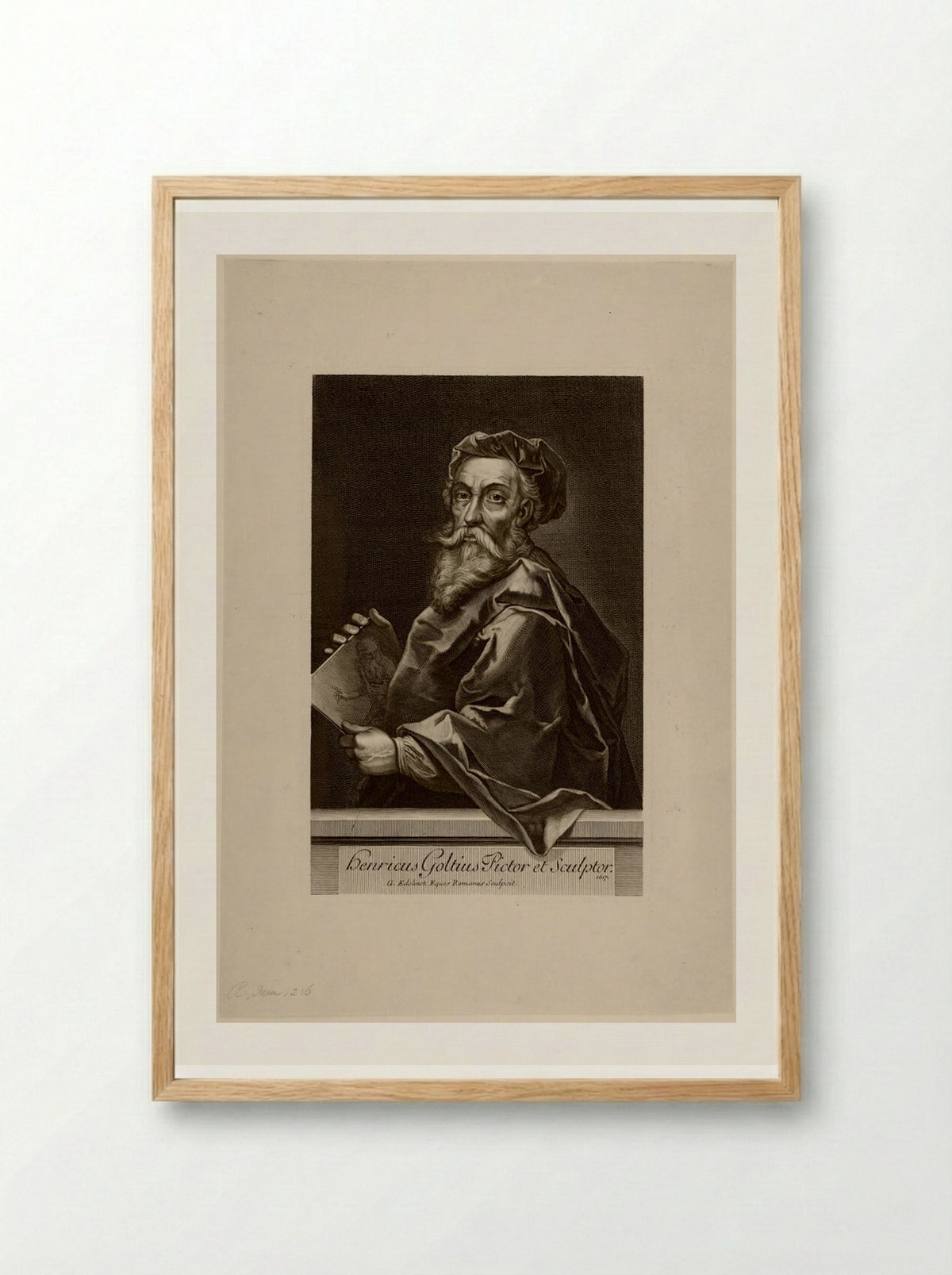 Henricus Goltzius - Gérard Edelinck - Framed Print Wood