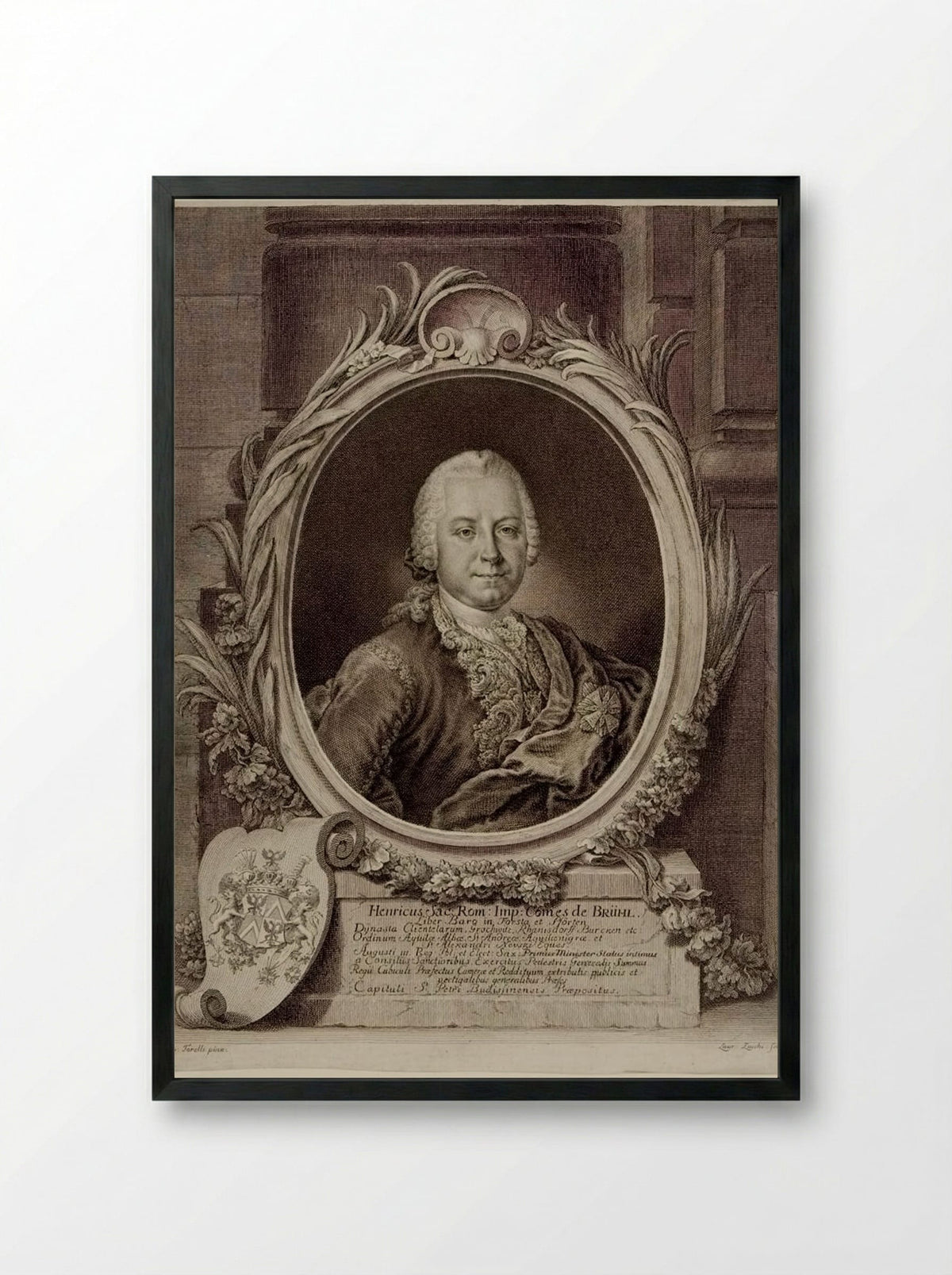 Henricus comes de Brühl - Lorenzo Zucchi - Framed Print Black