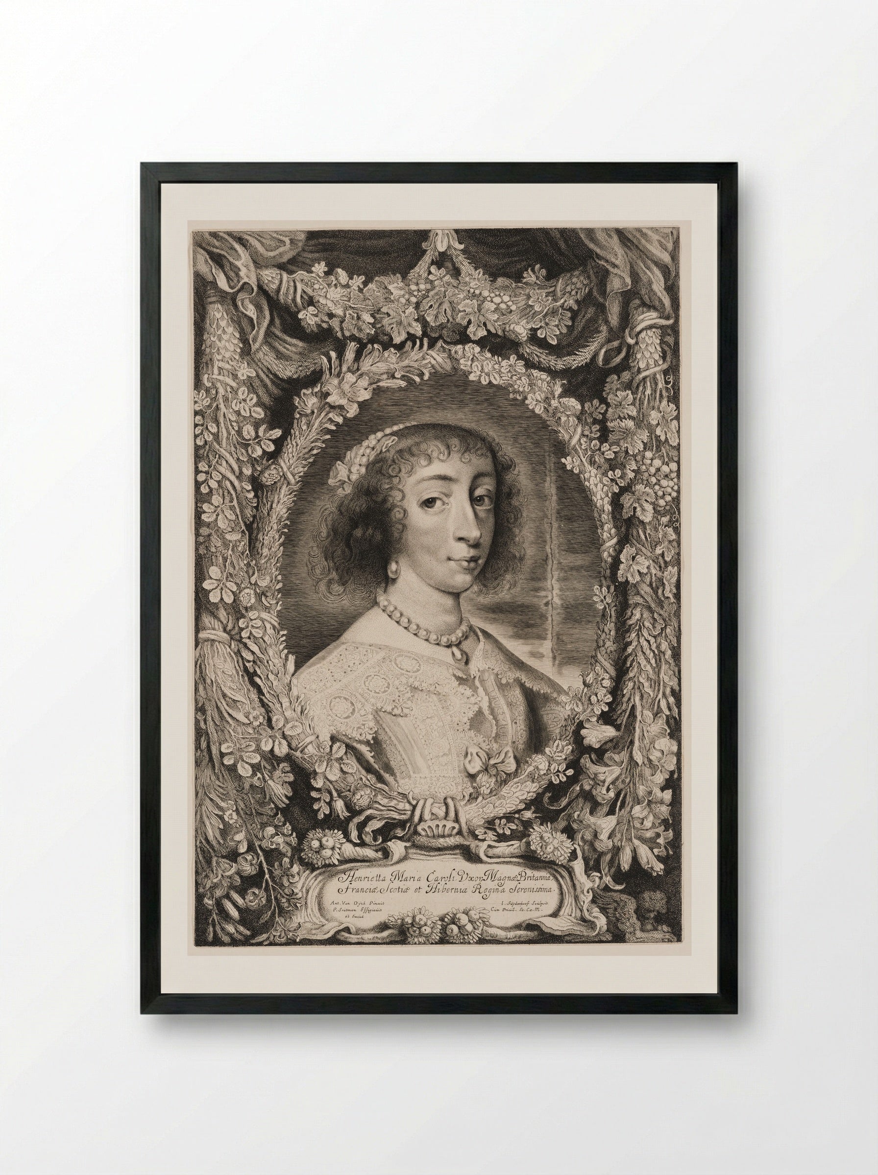 Henrietta Maria - Jonas Suyderhoef - Framed Print Black
