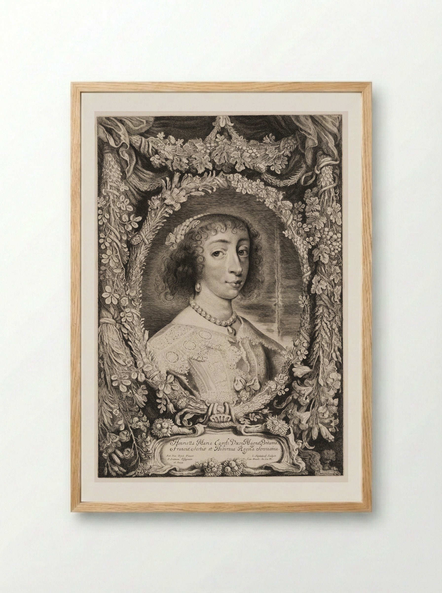 Henrietta Maria - Jonas Suyderhoef - Framed Print Wood