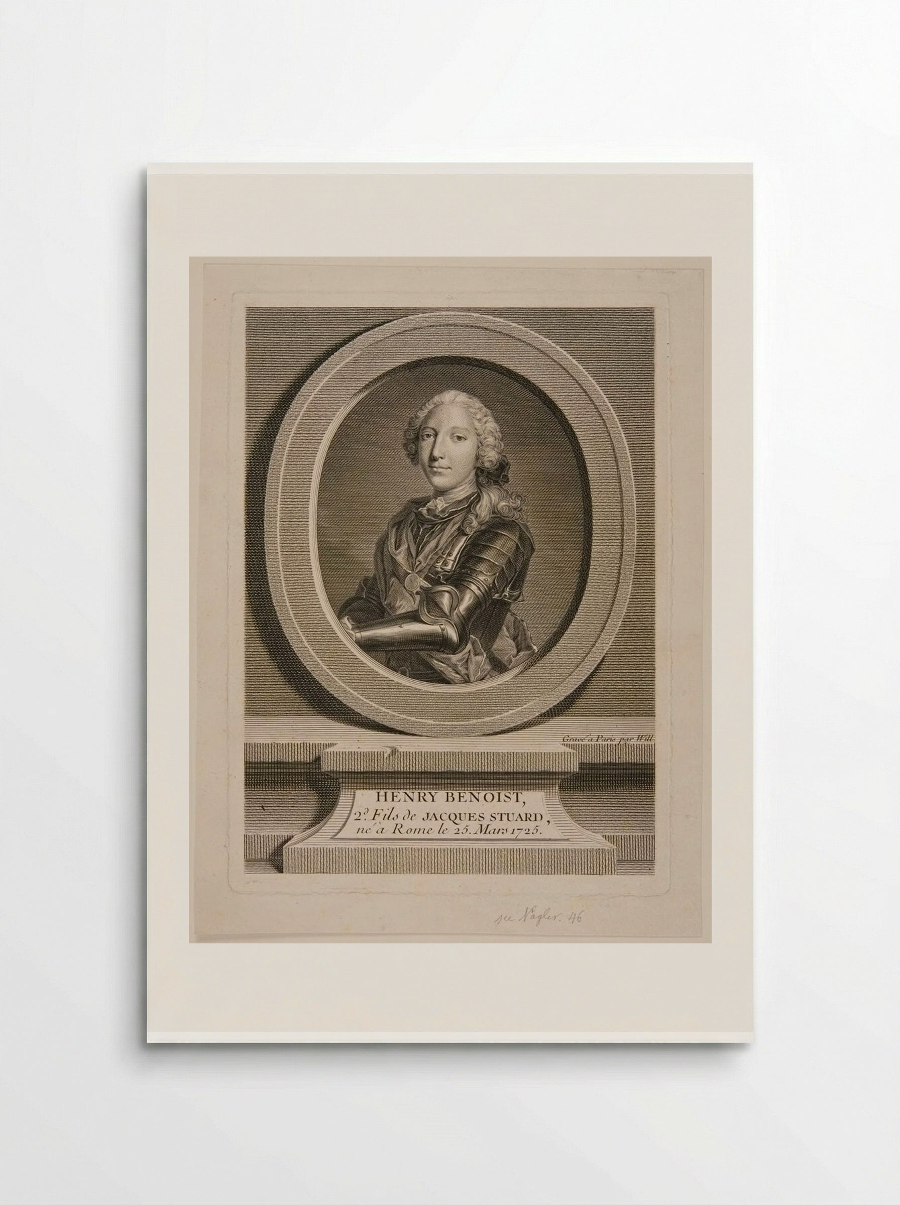 Henry Benedict Stuart, Cardinal York - Johann Georg Wille - Poster