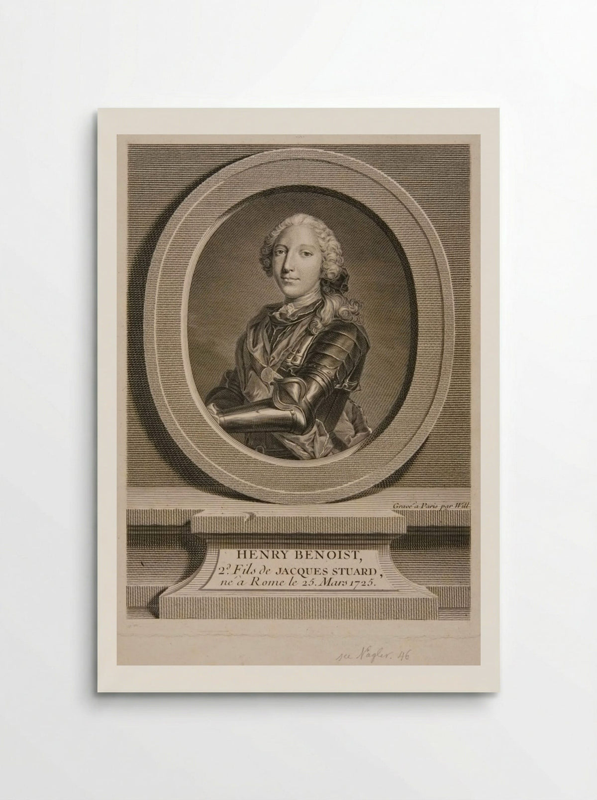 Henry Benedict Stuart, Cardinal York - Johann Georg Wille - Poster