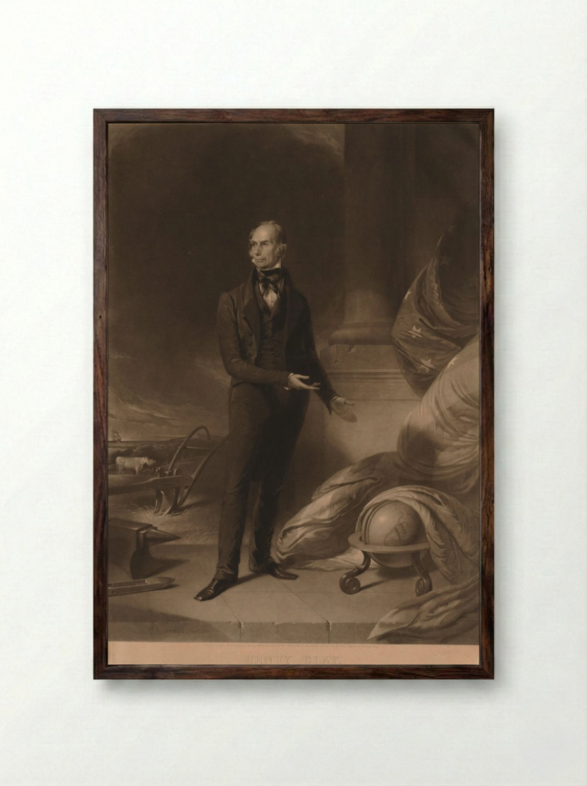 Henry Clay - William Sartain - Framed Print Dark Wood