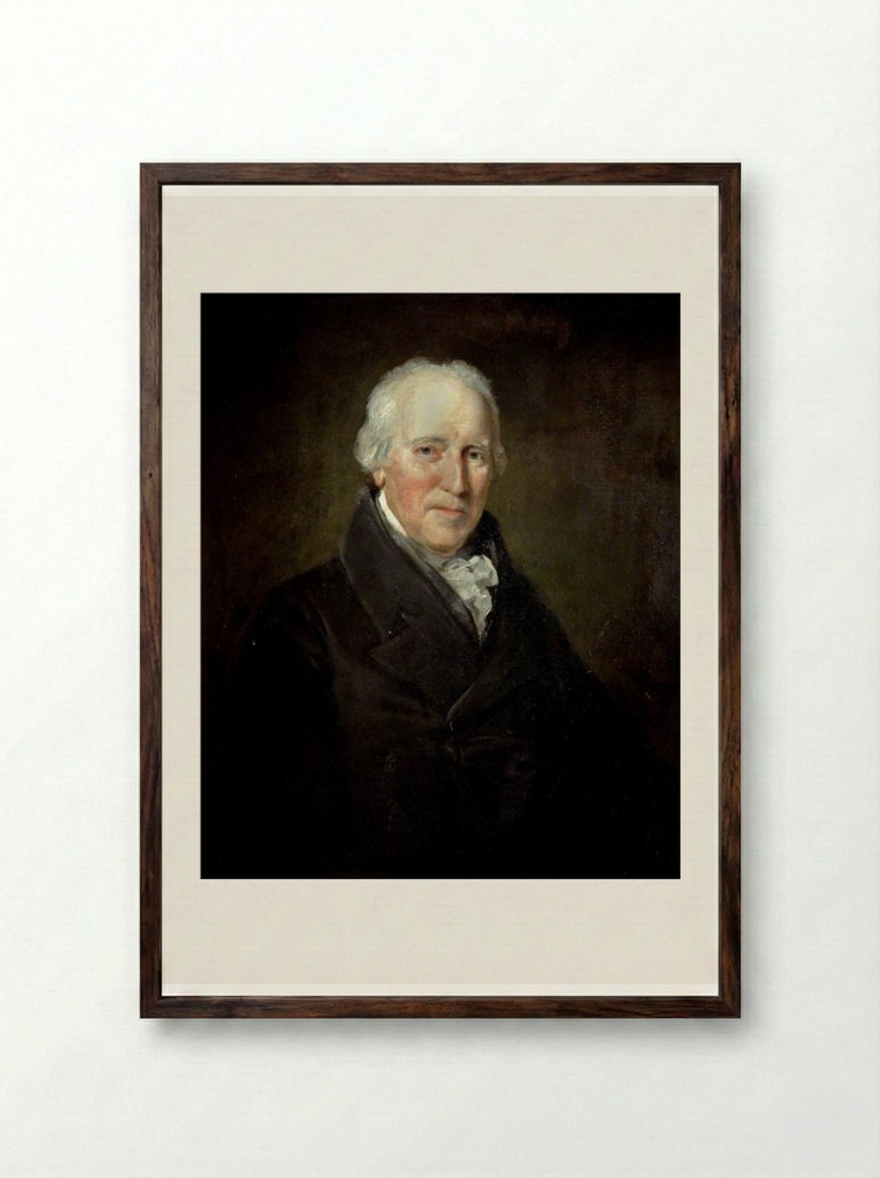 Henry Cowper, Clerk Assistant in the Parliament Office - John Jackson - Framed Print Dark Wood