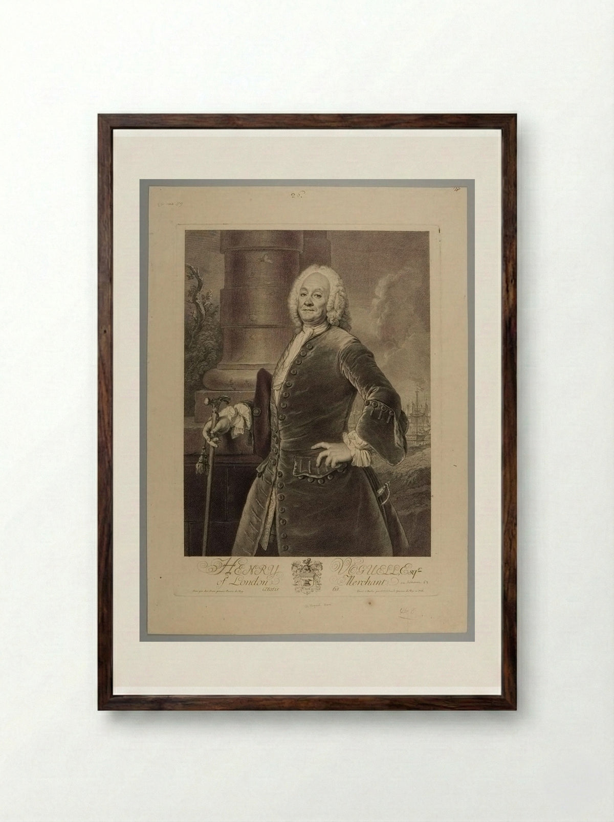 Henry Voguell - Georg Friedrich Schmidt - Framed Print Dark Wood