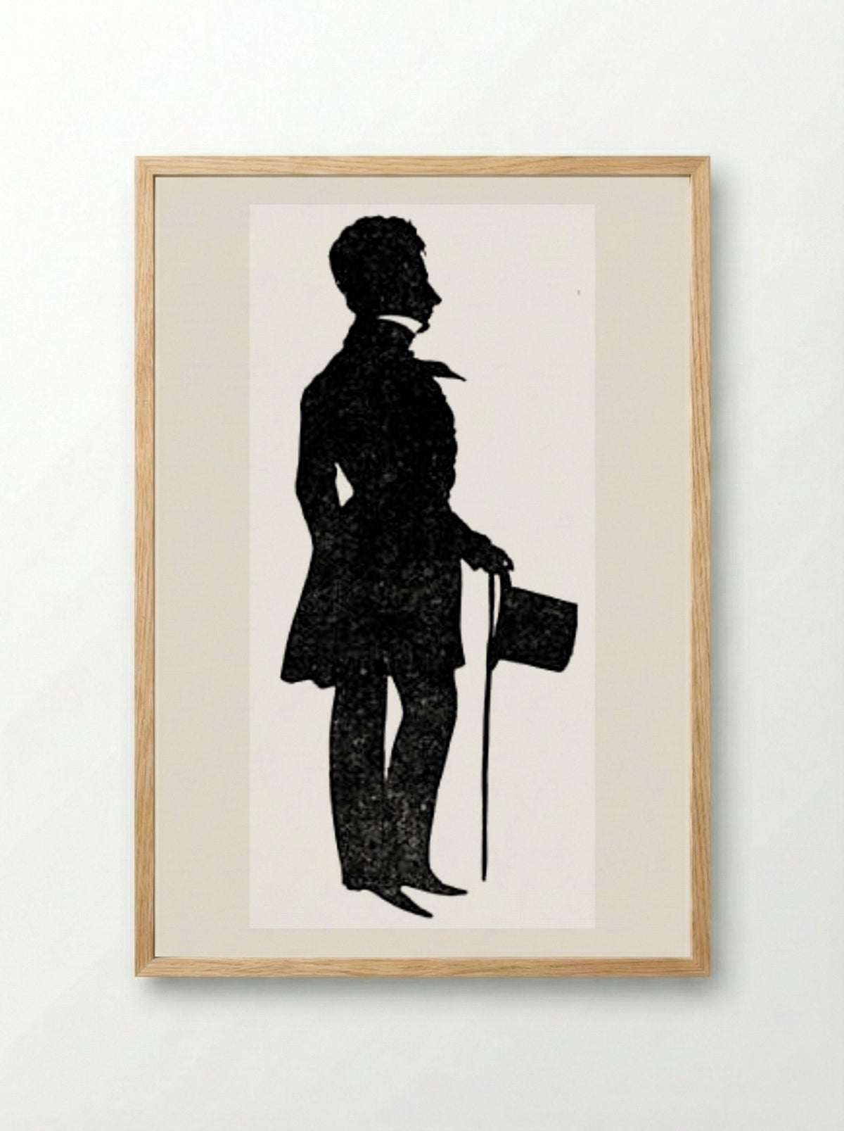 Henry Wadsworth Longfellow - Auguste Edouart - Framed Print Wood