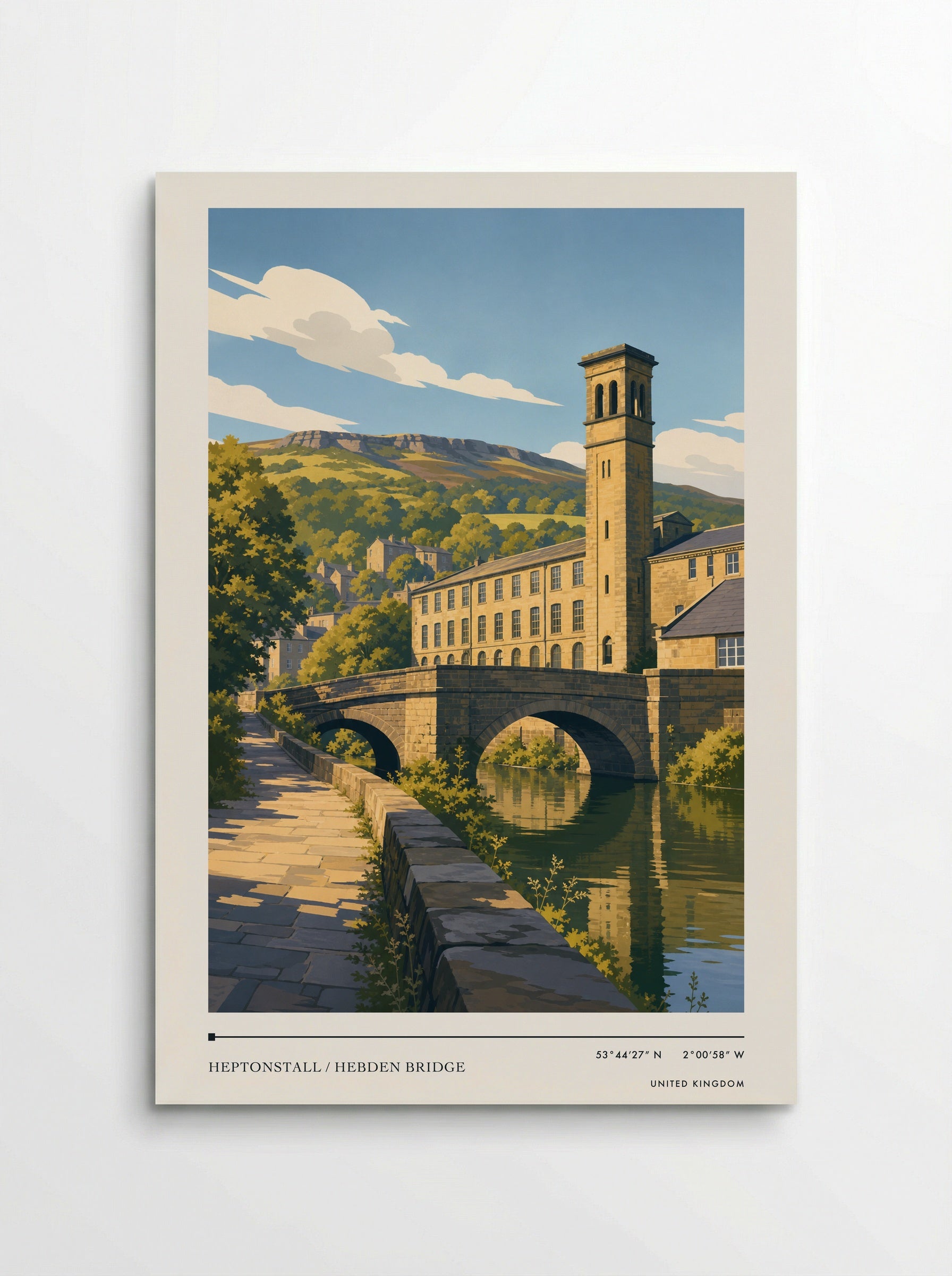Heptonstall / Hebden Bridge United Kingdom Travel Poster - Poster