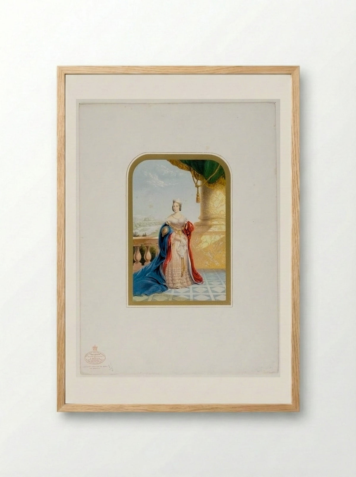 Her Most Gracious Majesty the Queen - George Baxter - Framed Print Wood