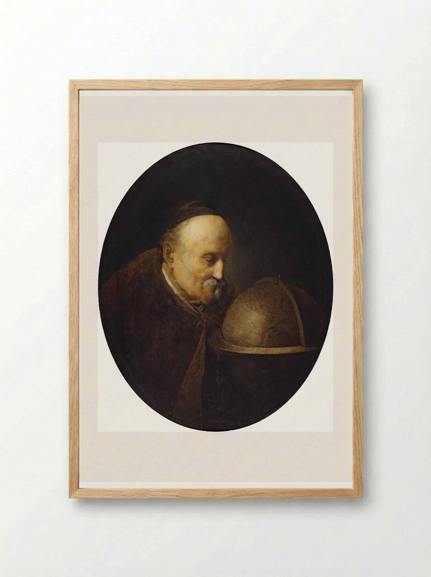 Heraclitus (The Weeping Philosopher) - Gerrit Dou - Framed Print Wood