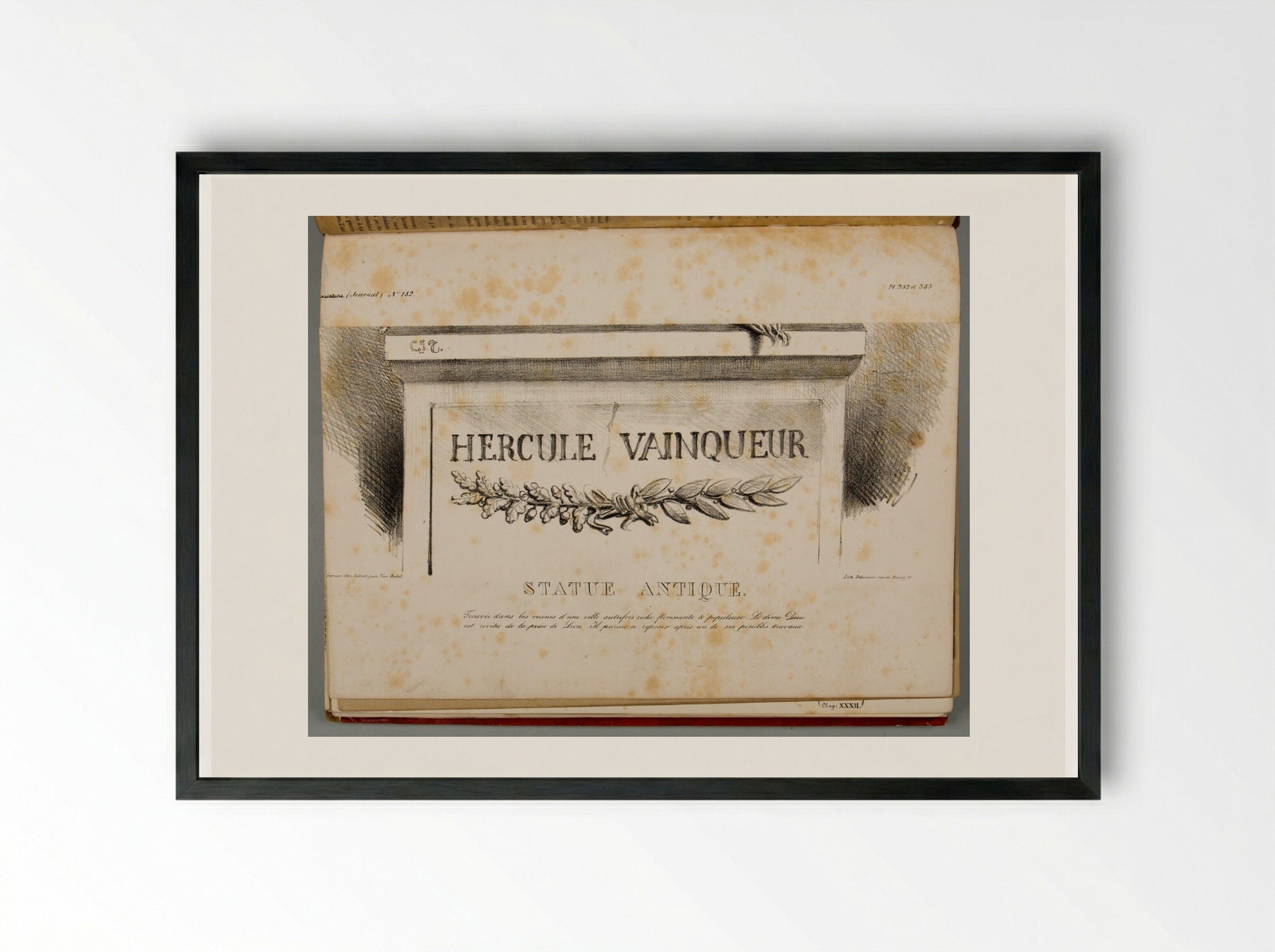 Hercule Vainqueur - Various Artists - Framed Print Black